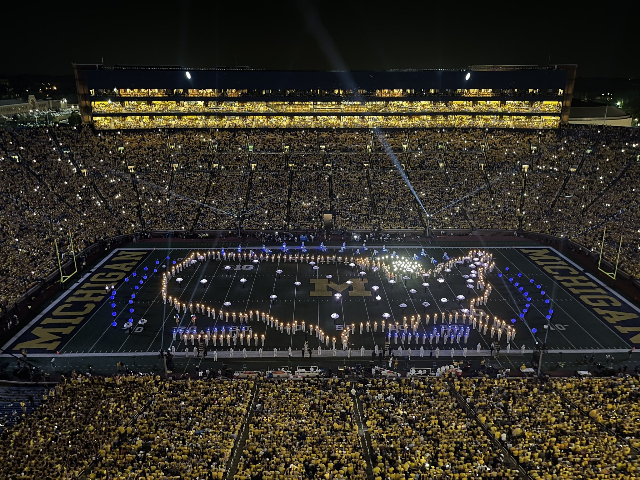 Marching Band: University of Michigan, Michigan Wolverines, A group of people who play music while walking, 9/11 tribute. 2050x1540 HD Wallpaper.