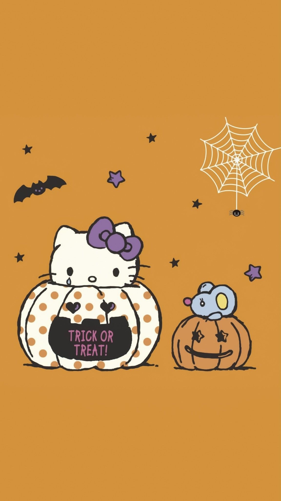 Hello Kitty Halloween, Cartoon cat, Cute Halloween wallpaper, Spooky fun, 1160x2050 HD Handy