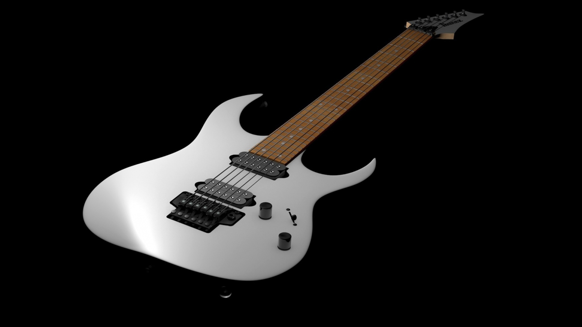 Ibanez electric guitar, White-colored design, High-resolution wallpaper, Aesthetic beauty, 1920x1080 Full HD Desktop