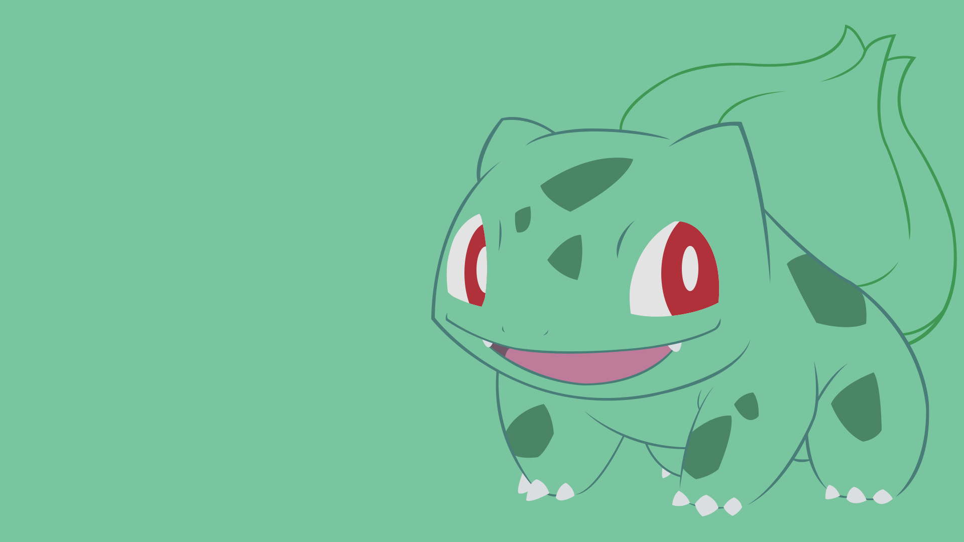 Grass (Pokemon): Bulbasaur, A Poison type, Introduced in Generation 1, The bulb on its back stores an energy. 1920x1080 Full HD Wallpaper.