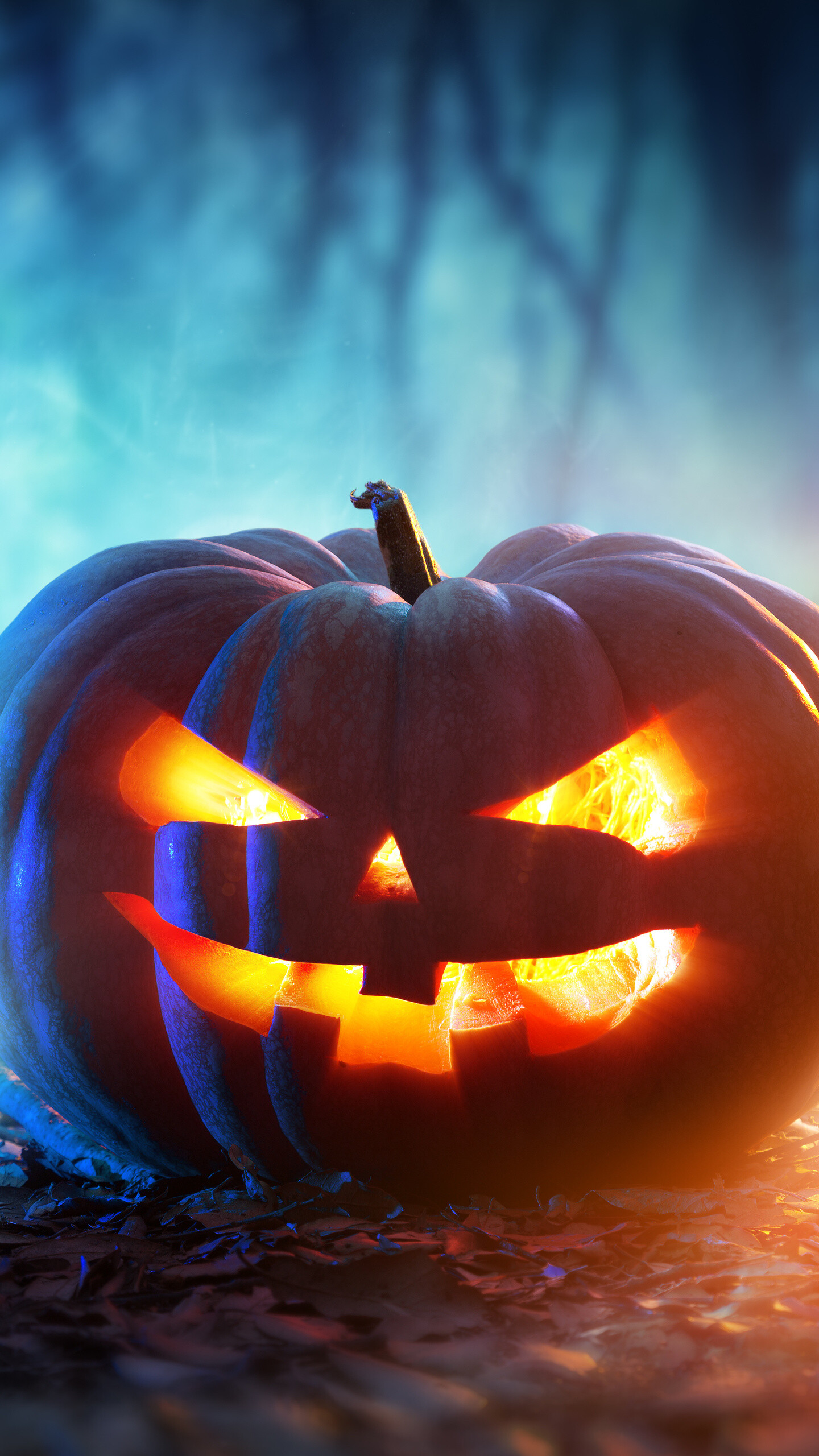 Halloween: Spooky celebration, All Hallows' Eve. 1440x2560 HD Background.
