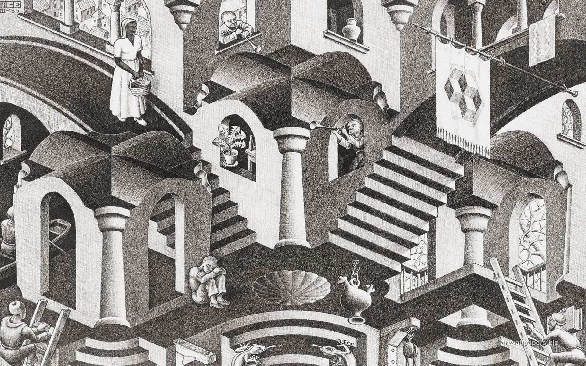 M.C. Escher, Other artist, Escher wallpapers, Graphic art, 1920x1200 HD Desktop