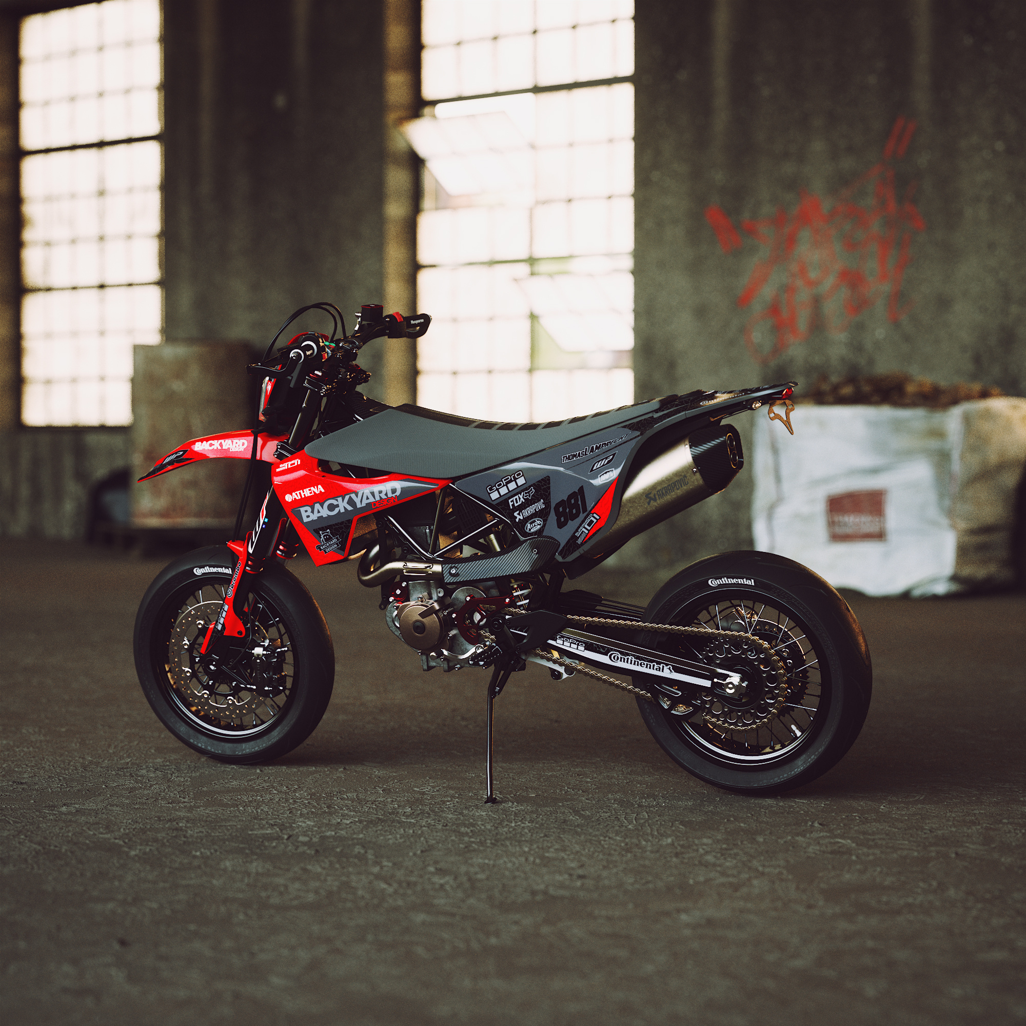 Supermoto: Backyard Design, Motocross sports, Enduro Graphic Kit Husqvarna, Design customizing. 2000x2000 HD Background.