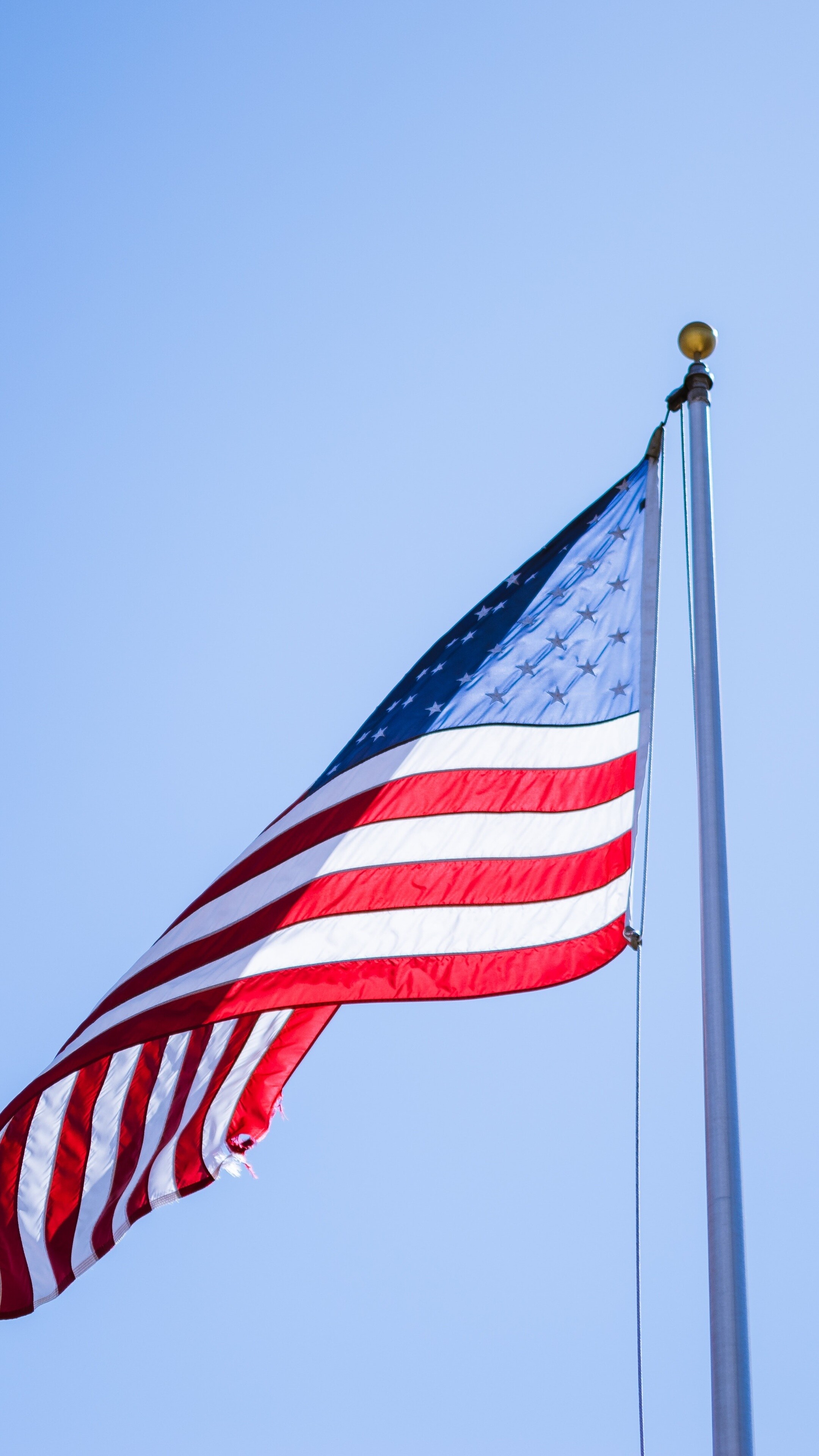 United States: USA flag, America, 50 states, The world's third-largest country by both land and total area. 2160x3840 4K Background.