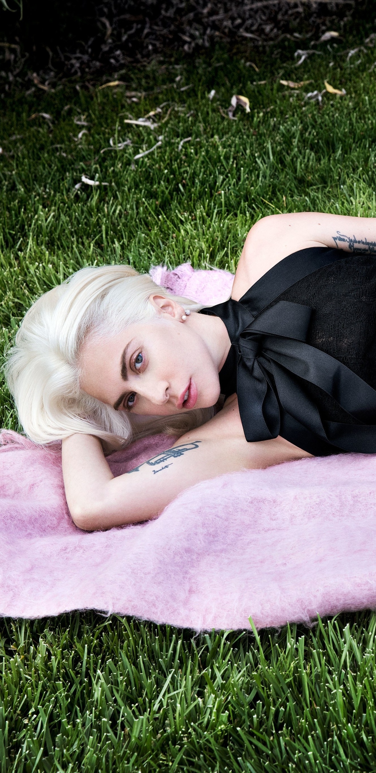 Lady Gaga: One of the world's best-selling music artists, 124 million records sold. 1440x2960 HD Background.