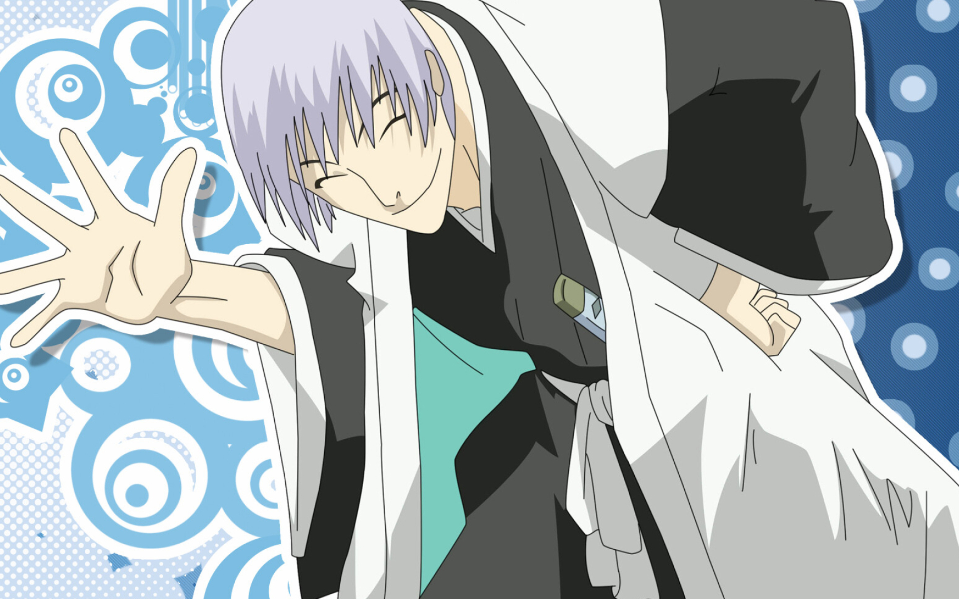 Gin Ichimaru: Eyes constantly narrowed to slits, Silver hair, Anime character, Bleach. 1920x1200 HD Wallpaper.