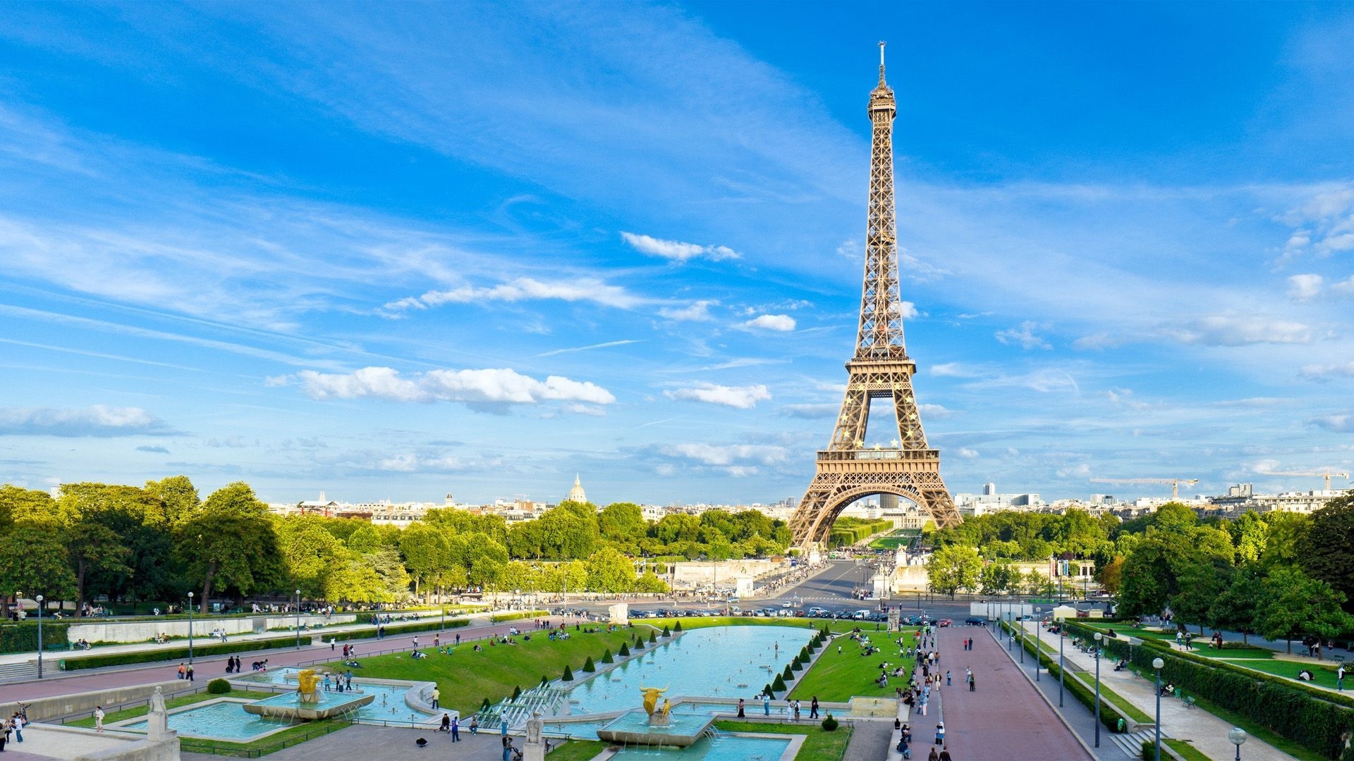 Paris: One of the most-visited city in the world, France. 1920x1080 Full HD Background.