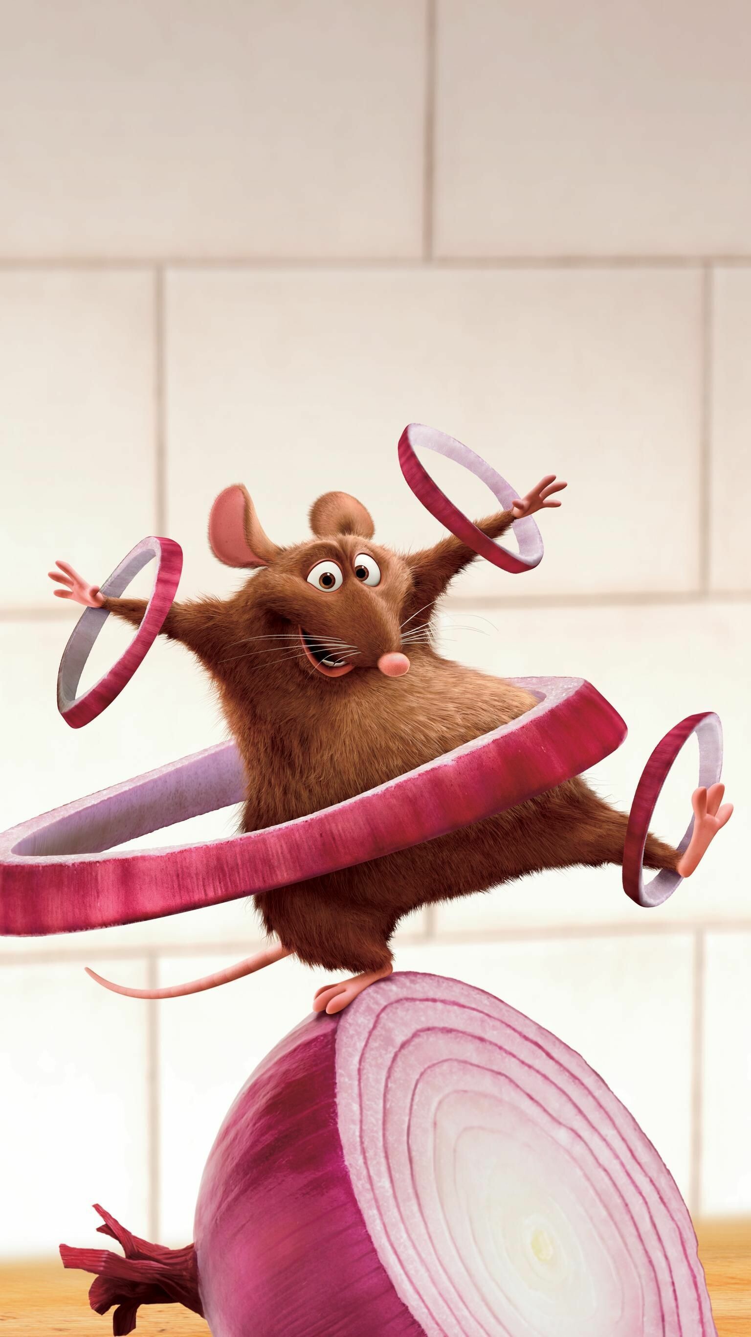 Ratatouille: The film stars the voices of Patton Oswalt as Remy, an anthropomorphic rat who is interested in cooking. 1540x2740 HD Wallpaper.