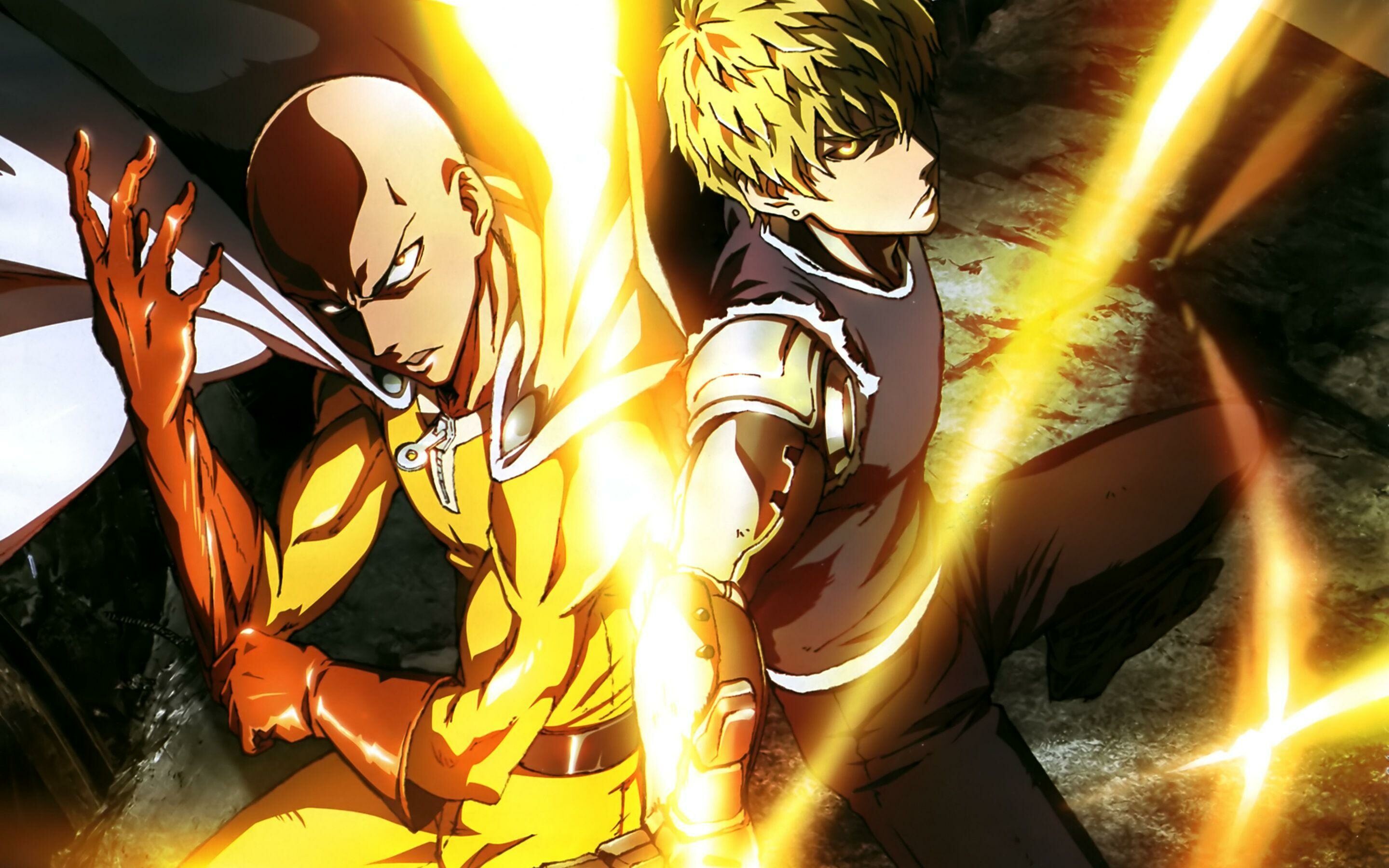 One-Punch Man, Intense battles, Superhero awesomeness, Action-packed anime, 2880x1800 HD Desktop