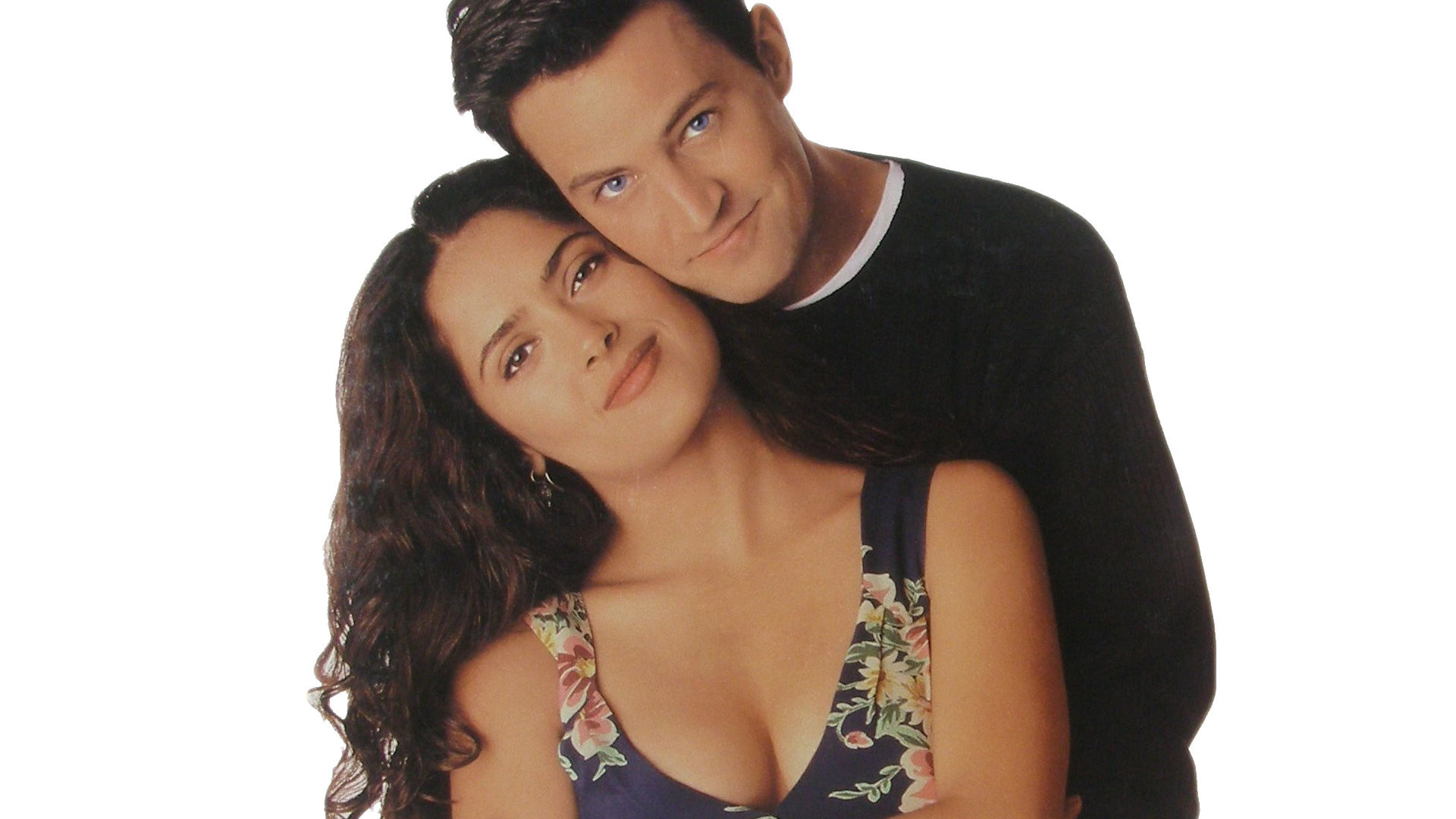 Fools Rush In (Movie): The fictional couple played by famous actors, Matthew Perry, Salma Hayek. 1920x1080 Full HD Background.