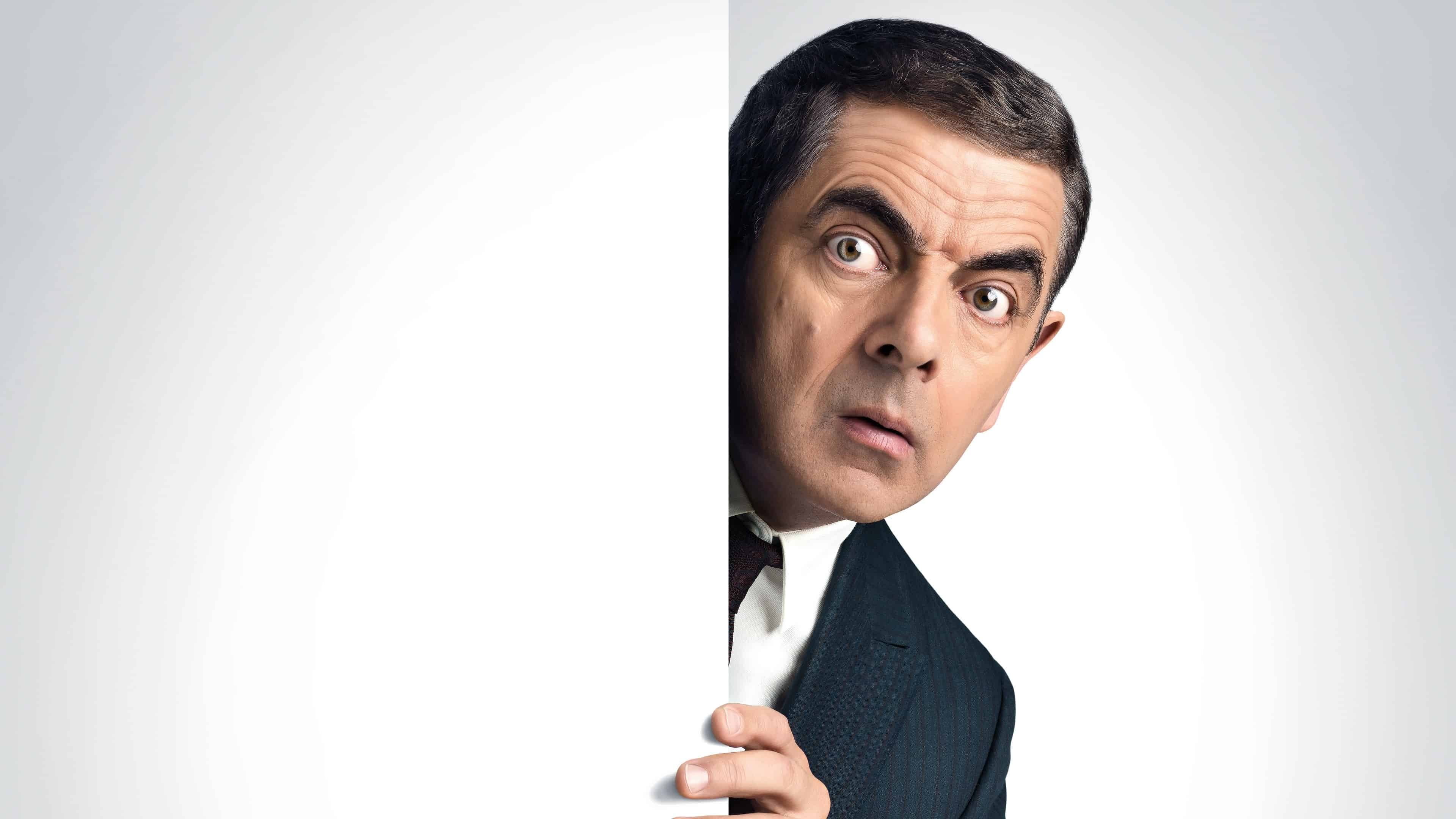 Rowan Atkinson: Johnny English, A series of films parodying the James Bond secret agent genre. 3840x2160 4K Background.