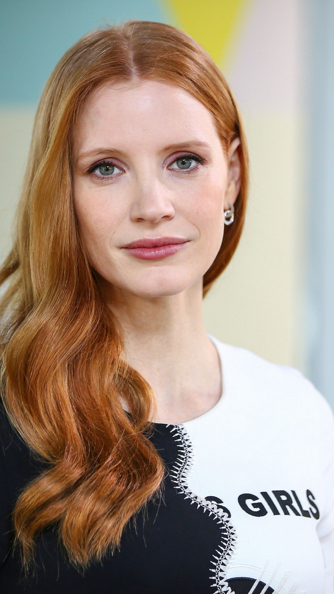 Jessica Chastain: Took on the lead role of Annabel in a 2013 supernatural horror film, Mama. 1080x1920 Full HD Background.