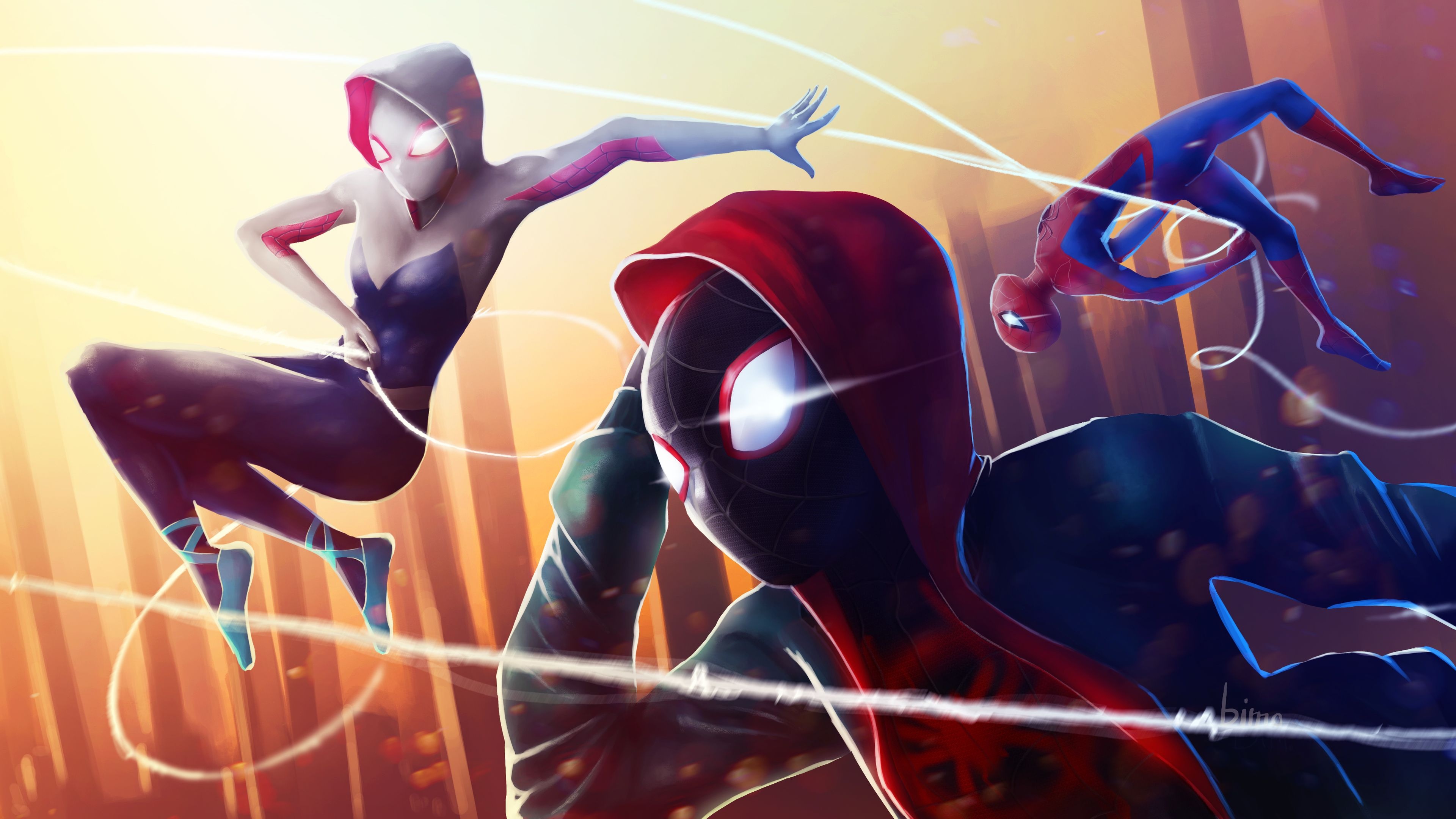 Super Heroes, Spider-Verse superheroes, Stunning wallpapers, Comic book art, 3840x2160 4K Desktop