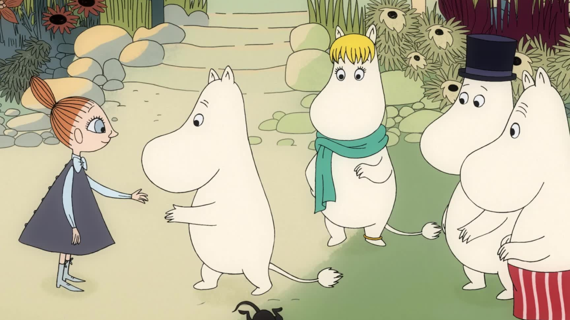 Moomin: Moomins on the Riviera, a 2014 Finnish-French animated family comedy film directed by Xavier Picard. 1920x1080 Full HD Background.