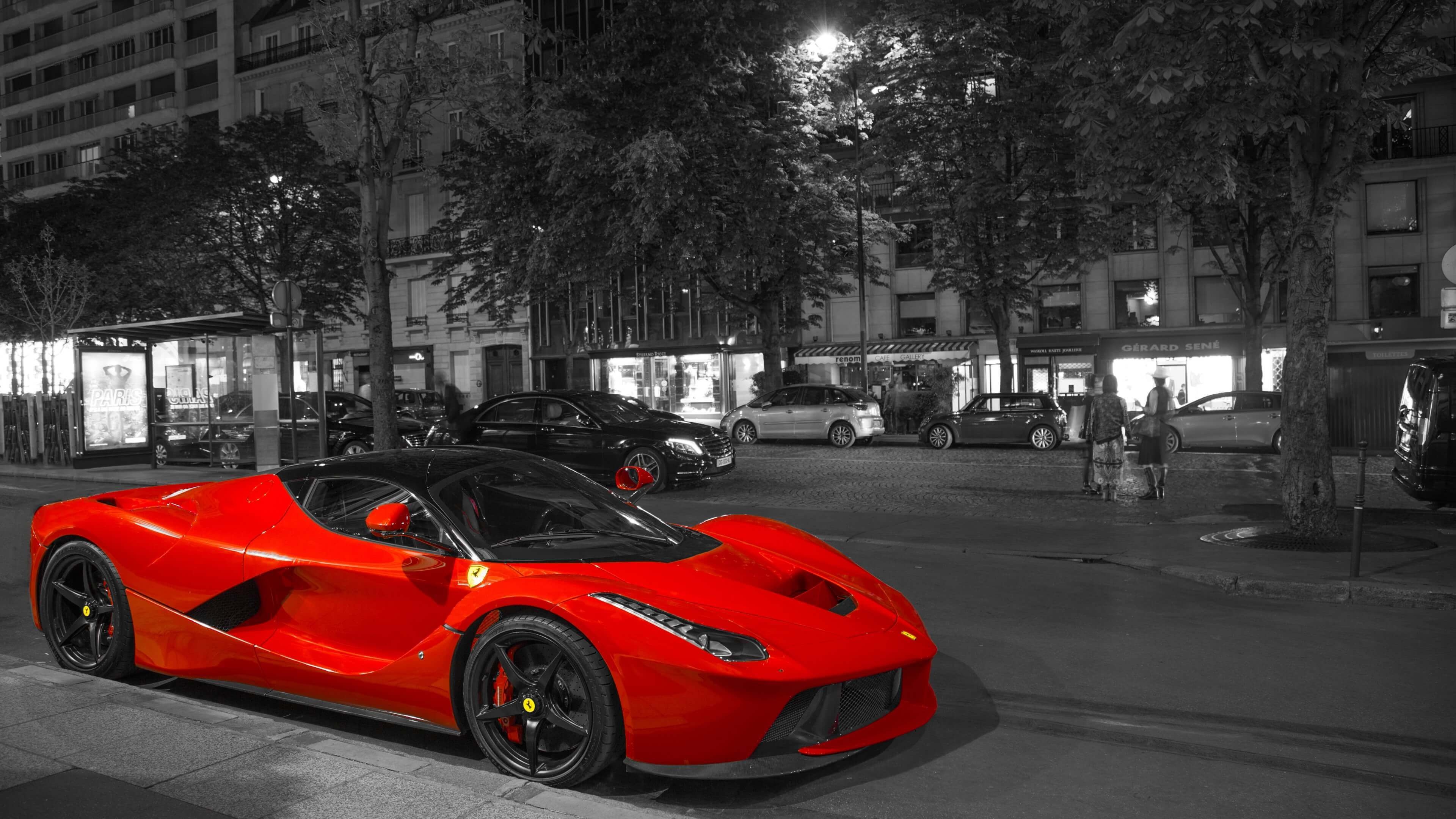Ferrari LaFerrari, Red supercar, 4K wallpaper, 3840x2160 4K Desktop
