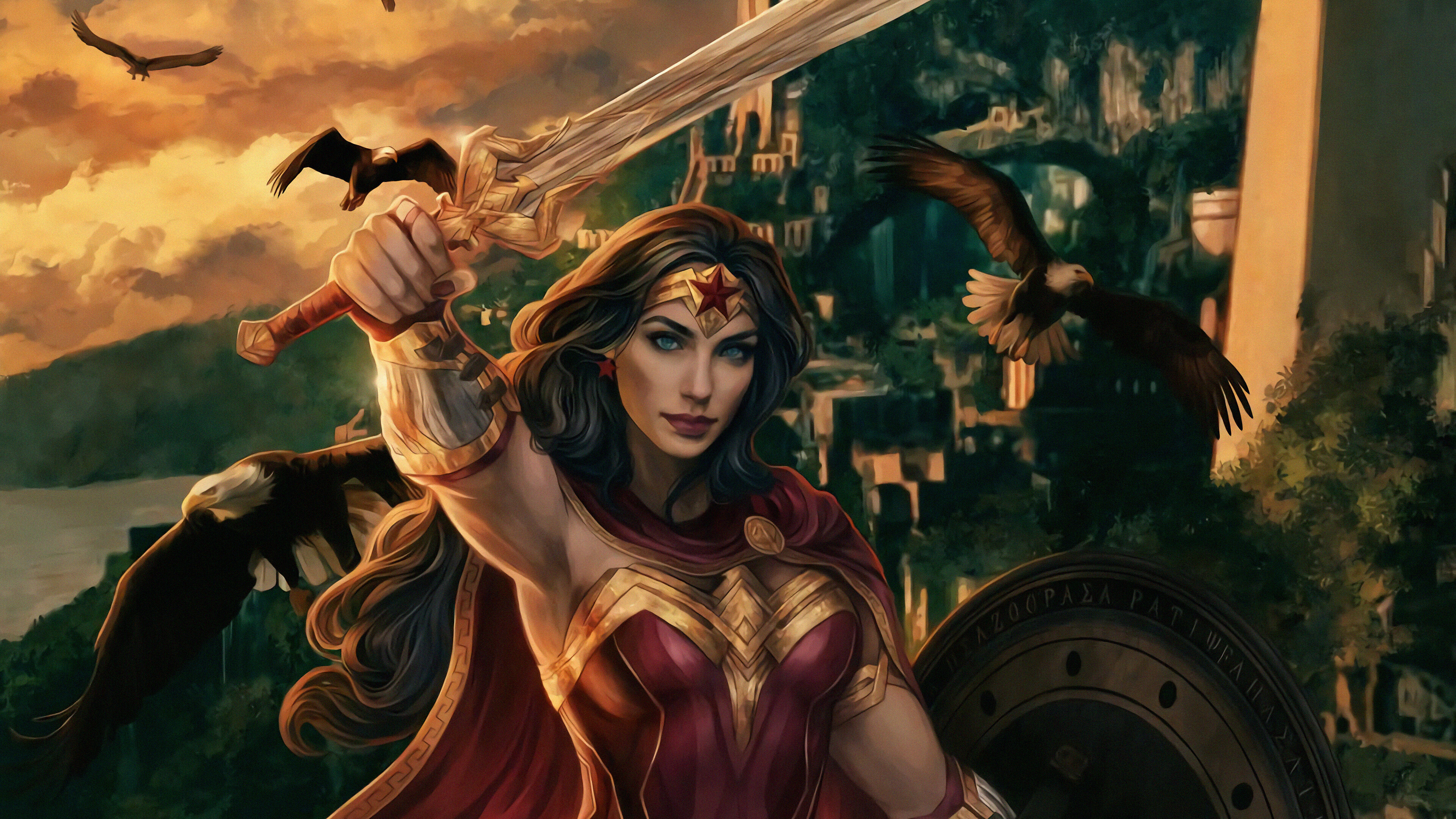 Wonder Woman, Real warrior art, Superheroes 4K HD, Wallpapers images, 3840x2160 4K Desktop