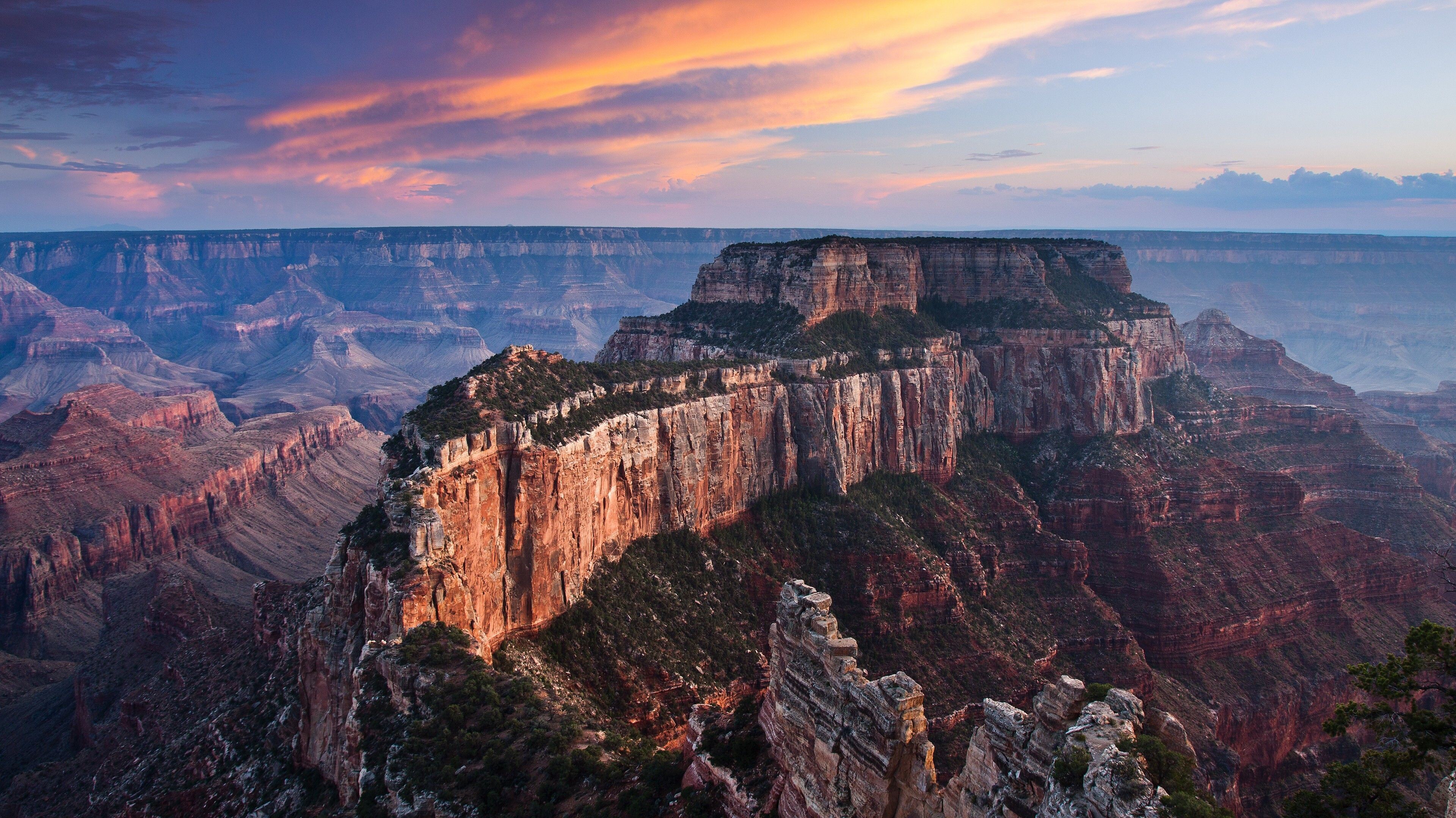 Geology: Grand Canyon National Park, Coconino and Mohave counties. 3840x2160 4K Background.
