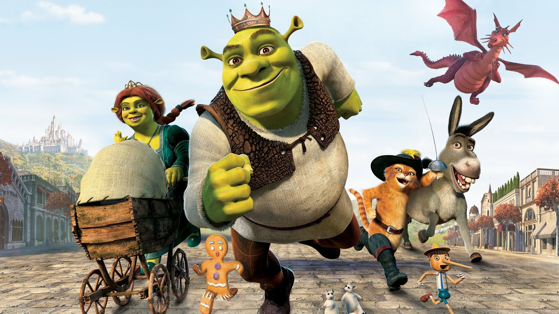 Shrek: Produced by Aron Warner, 2007, Cartoon. 1920x1080 Full HD Background.