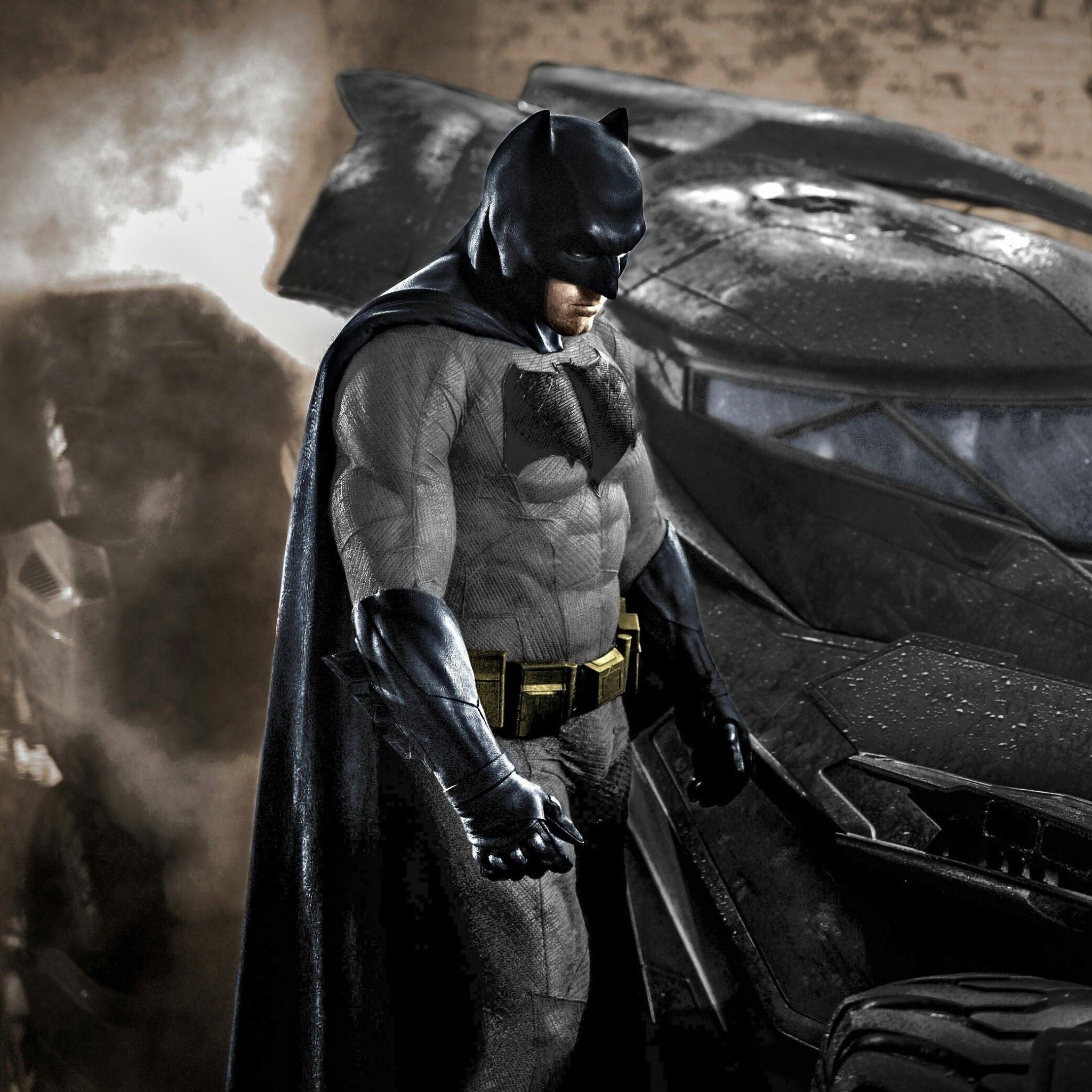 Ben Affleck, Batman costume, Top free, Backgrounds, 2050x2050 HD Phone