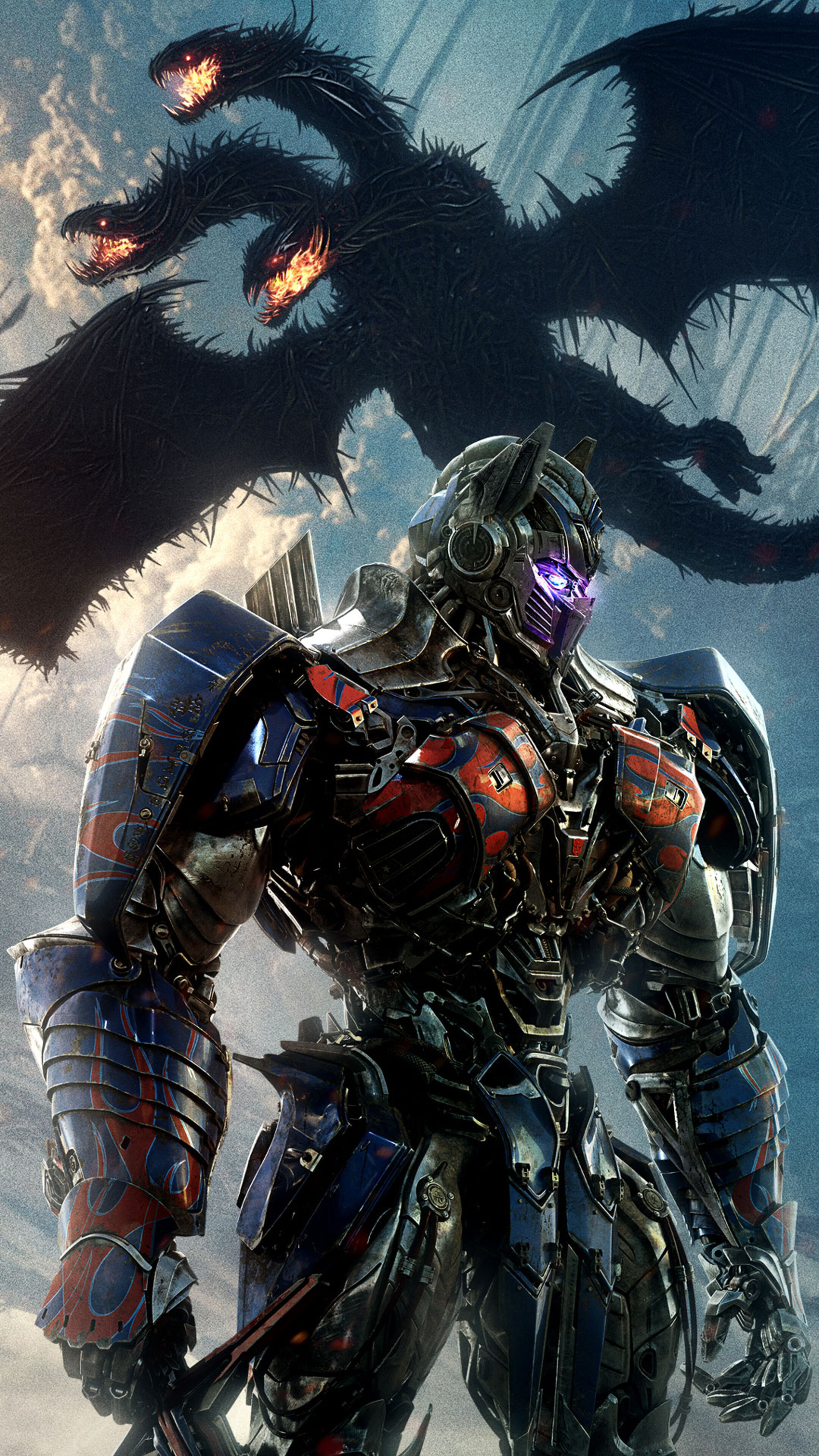 Optimus Prime, Movies, Transformers: The Last Knight, New poster, 2160x3840 4K Phone