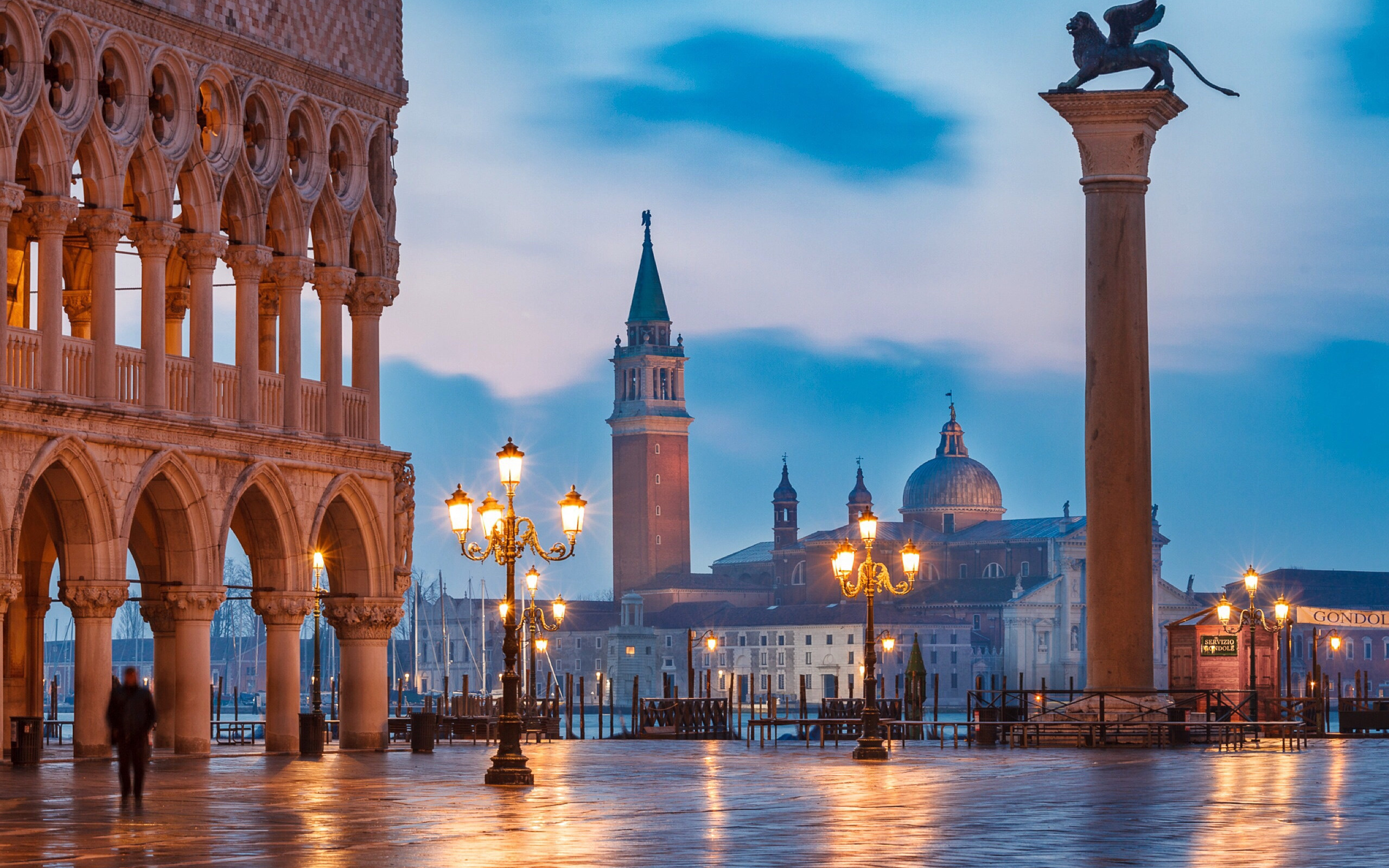 San Giorgio Maggiore Church, Venice, Evening sunset, 2560x1600 HD Desktop