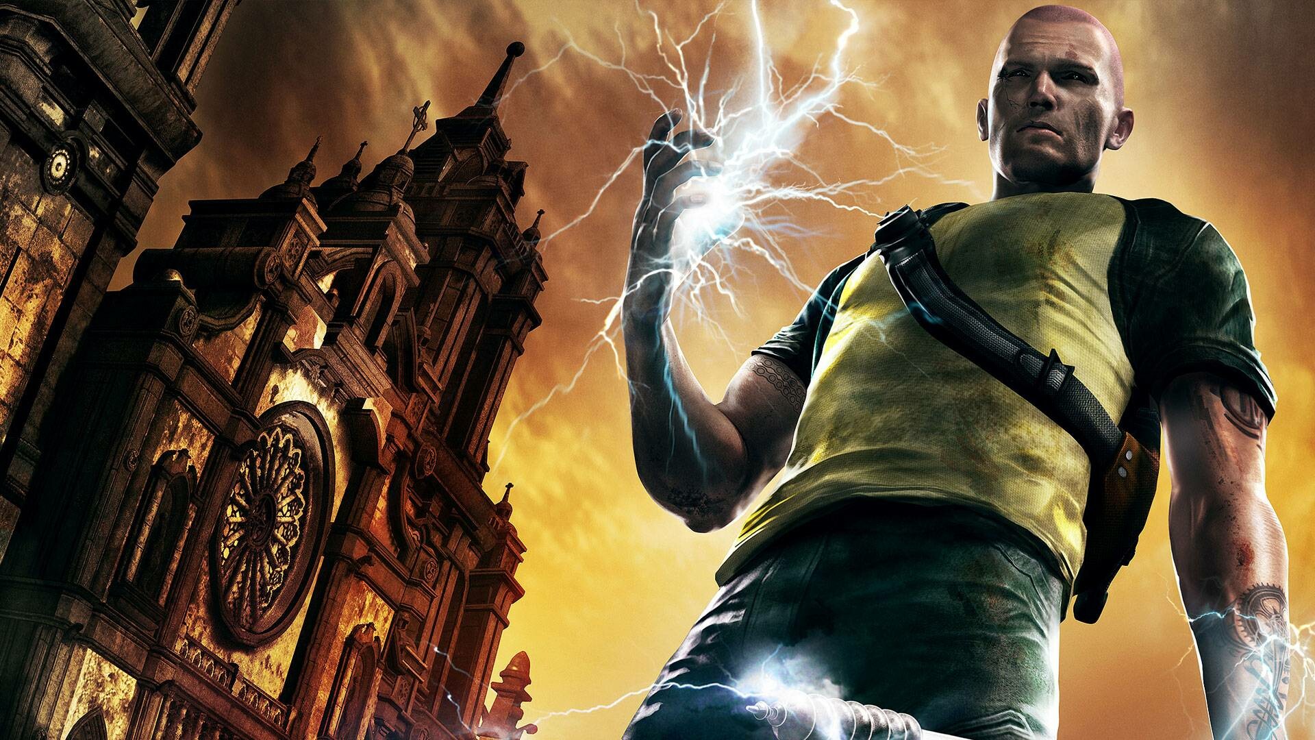 inFAMOUS: The player controls Cole in the world of New Marais, Electricity-based powers. 1920x1080 Full HD Wallpaper.