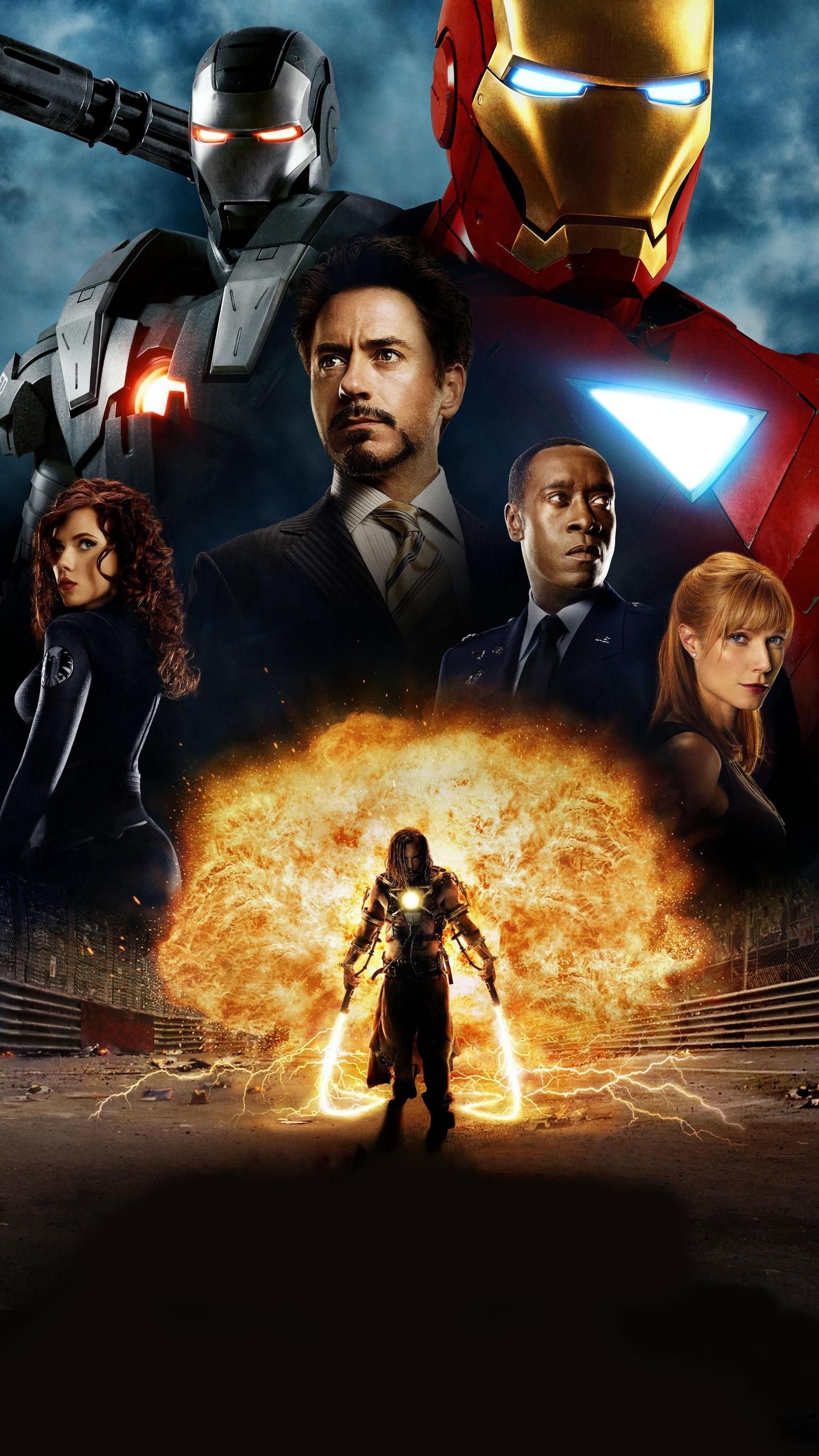 Iron Man 2, Blockbuster movie, Superhero phone wallpaper, Tony Stark's world, 1540x2740 HD Phone