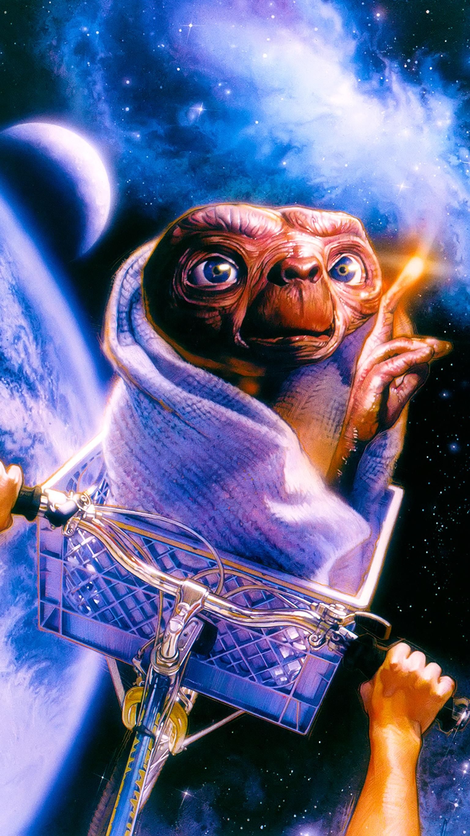 E.T., extra terrestrial, 1982 movie, movie art, 1540x2740 HD Phone