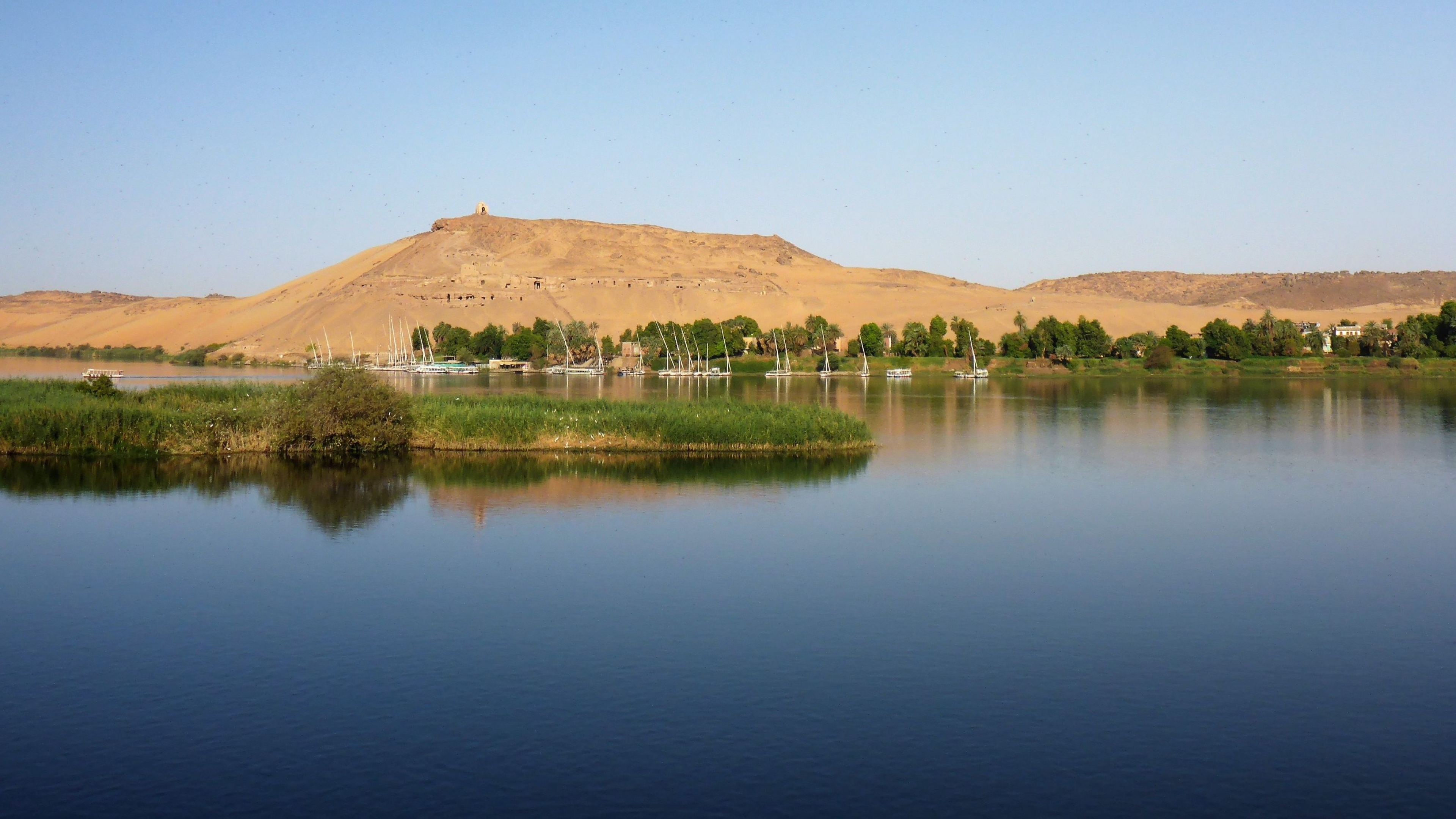 The Nile River, Iconic Egyptian landmark, Ancient treasures, Timeless beauty, 3840x2160 4K Desktop