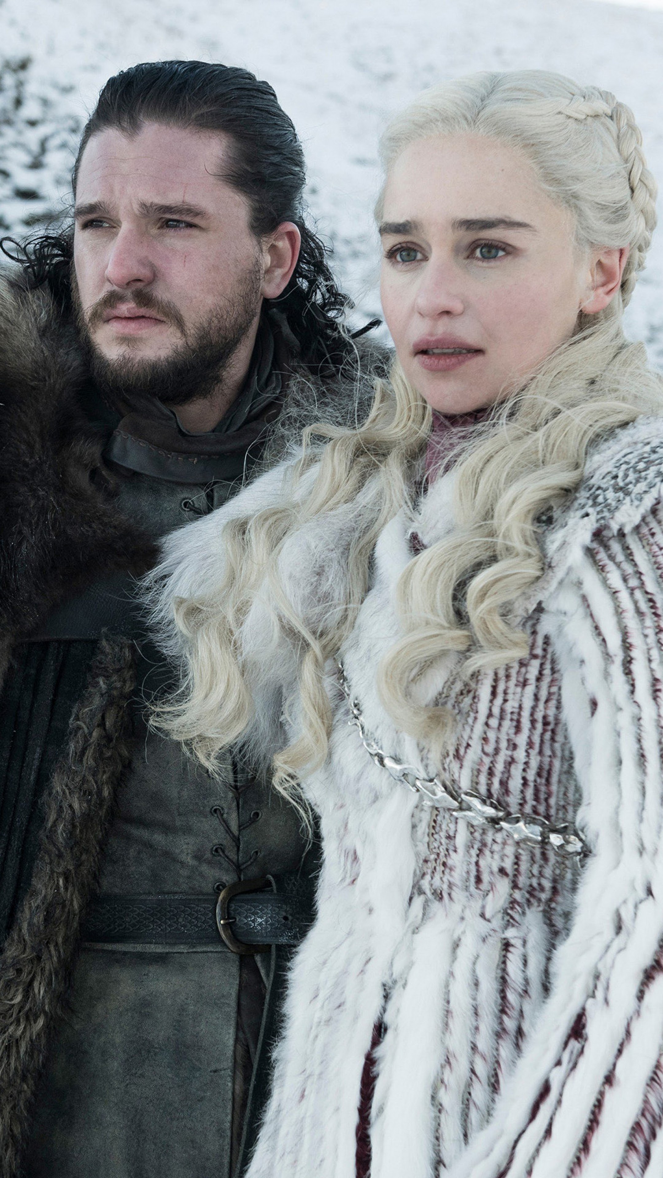 Daenerys, Jon Snow, Game of Thrones, 4k hintergrundbild, 2160x3840 4K Phone