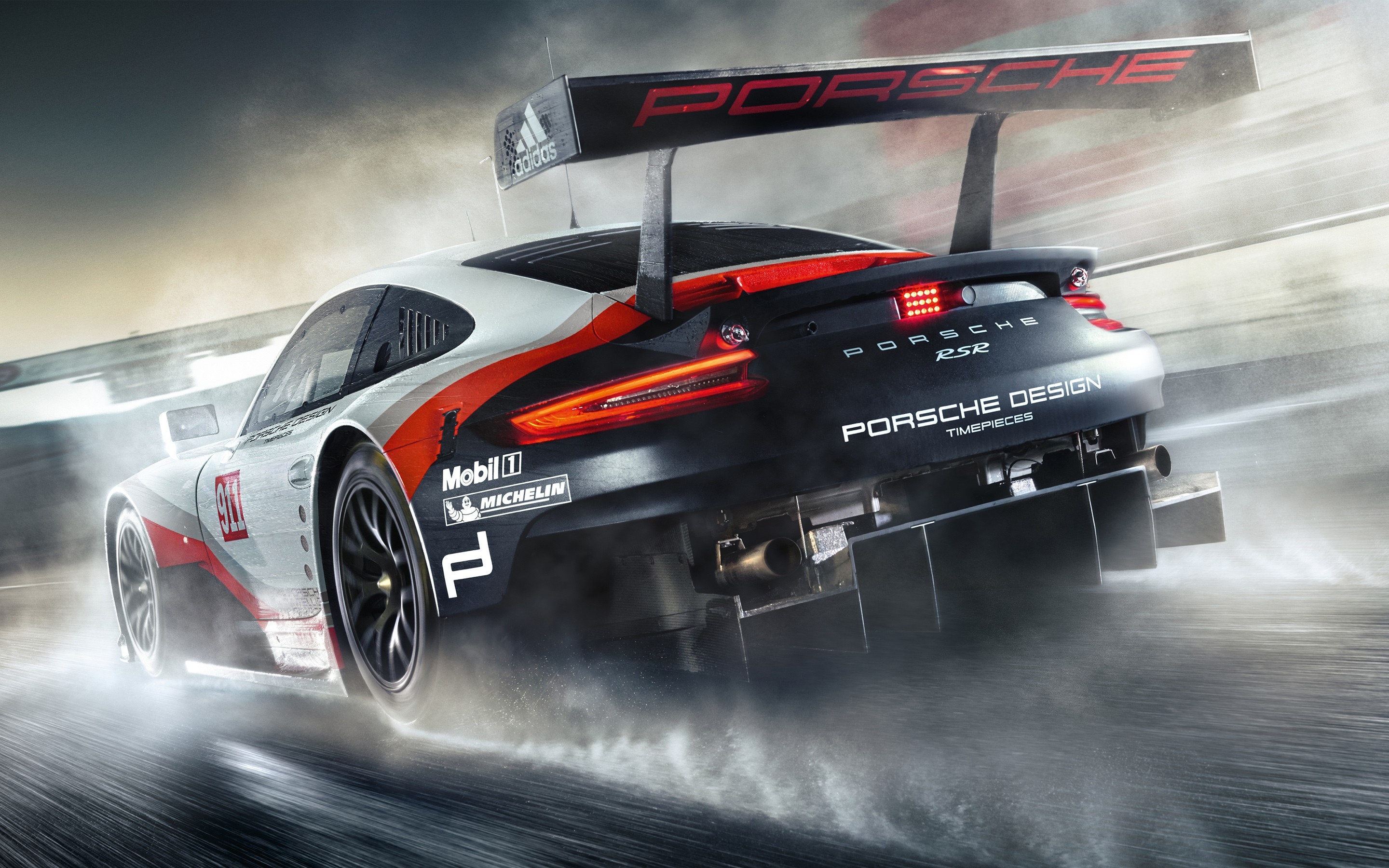 Porsche 911 RSR, 2017, Racing car, German cars, 2880x1800 HD Desktop