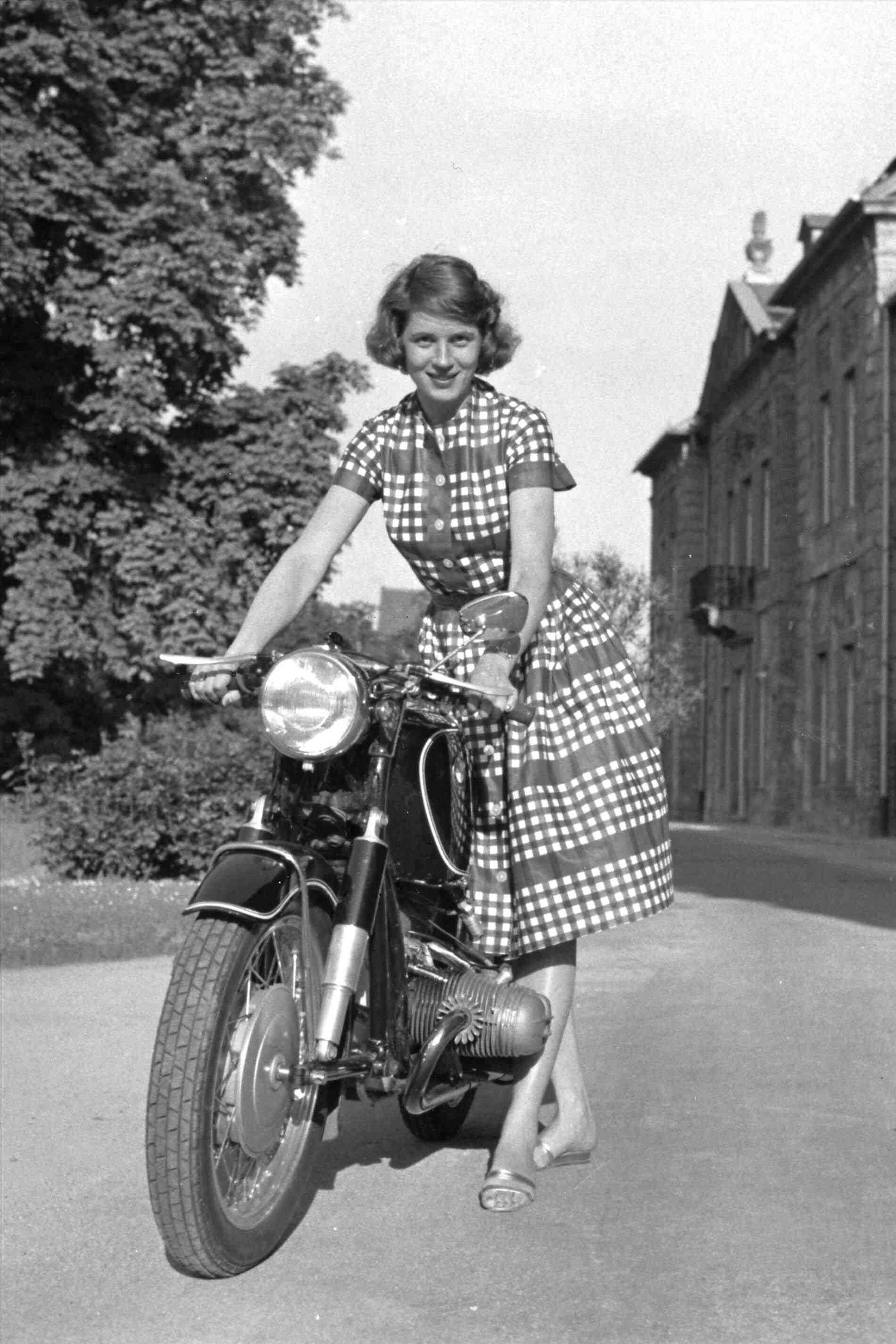 Girls and Motorcycles: Black and white, Retro, Anke Eve Goldmann, A journalist for a number of international motorcycling magazines. 1900x2850 HD Wallpaper.