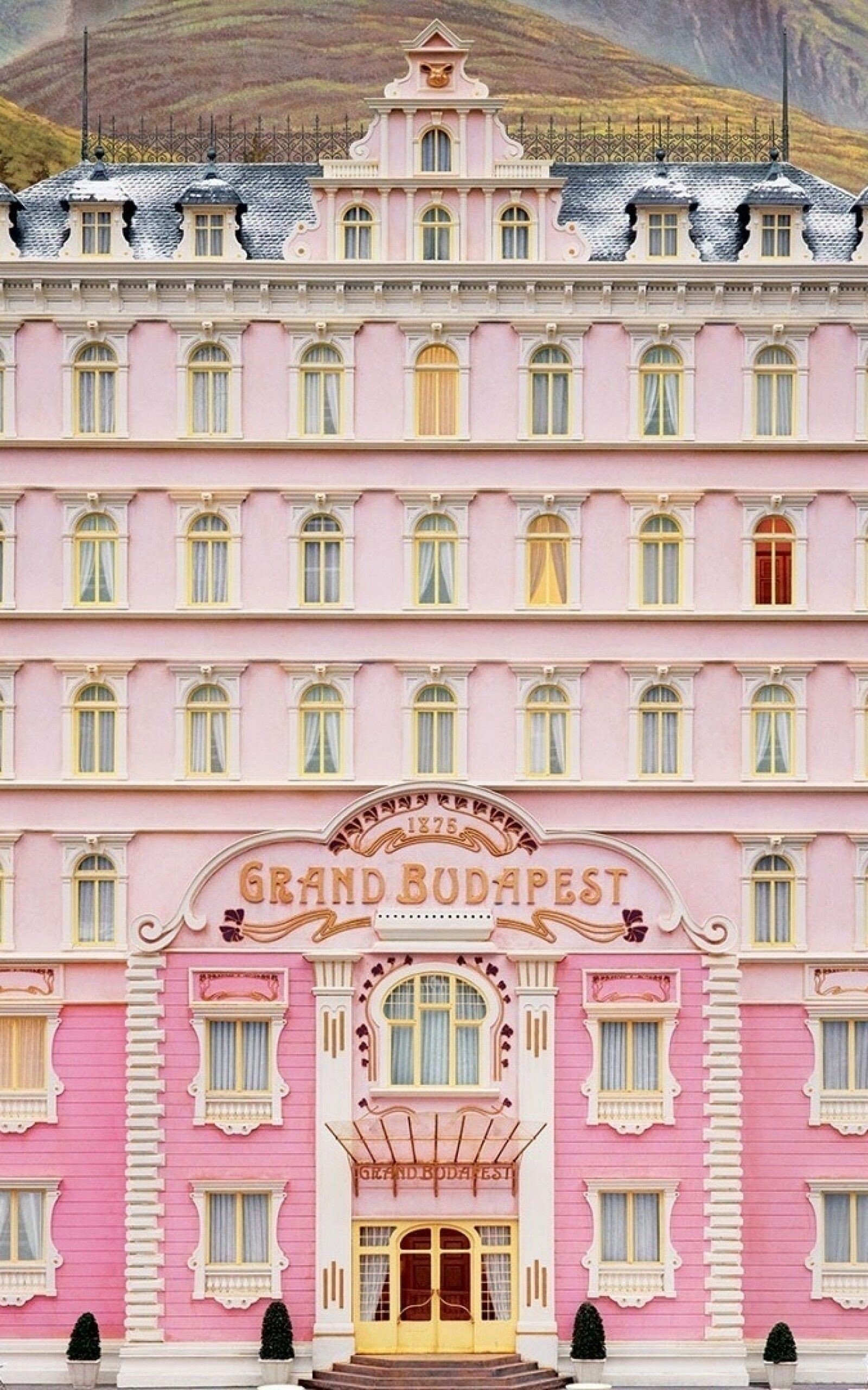 The Grand Budapest Hotel, Wes Anderson film, Quirky characters, Opulent settings, 1600x2560 HD Phone