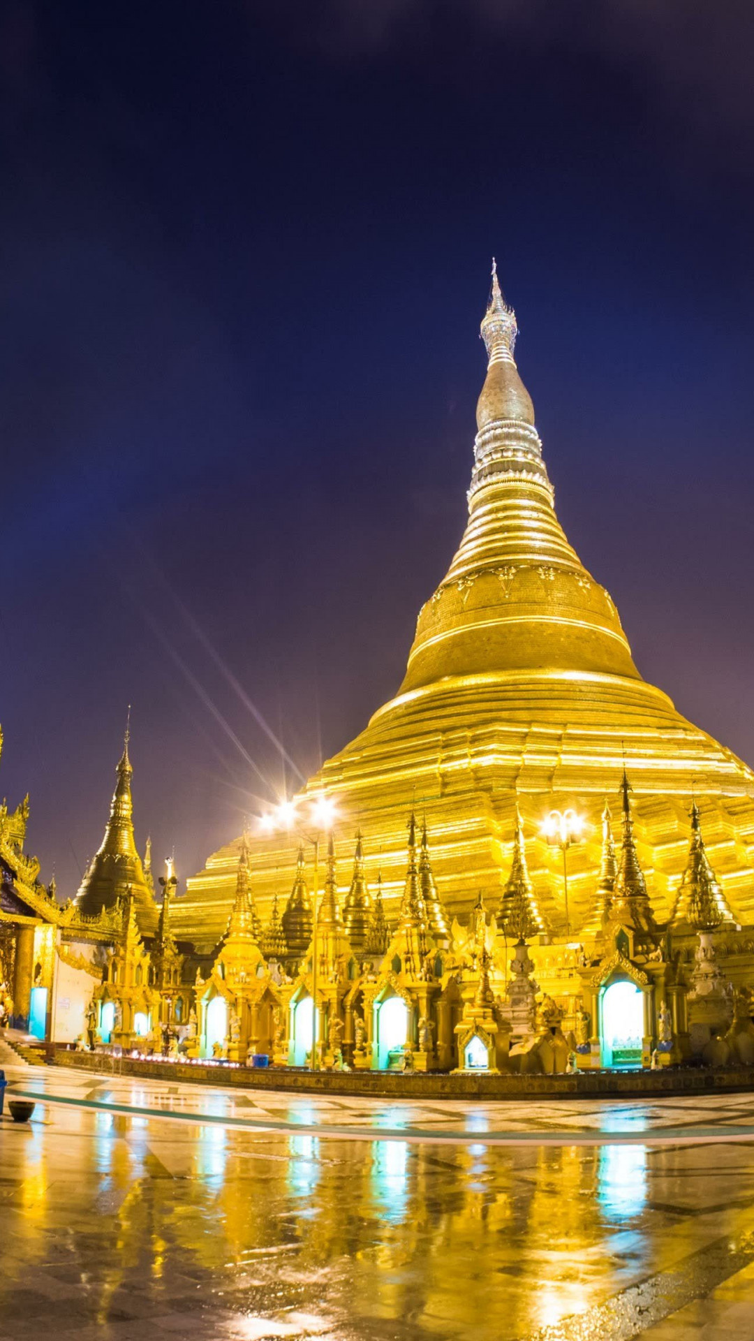 Shwedagon Pagoda, Background HD wallpapers, Beautiful scenery, Spiritual place, 1080x1920 Full HD Phone