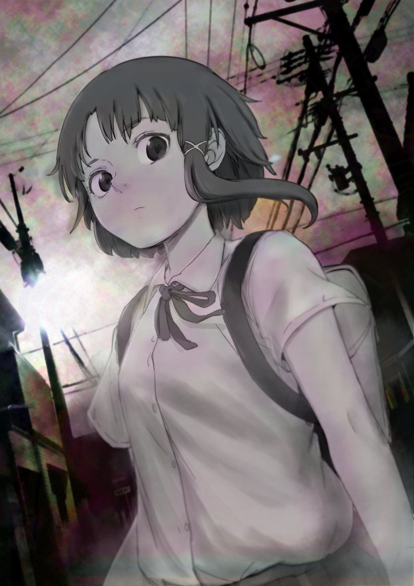 Serial Experiments Lain, Artwork pinned on Wired, Creative and inspiring designs, 1450x2050 HD Handy