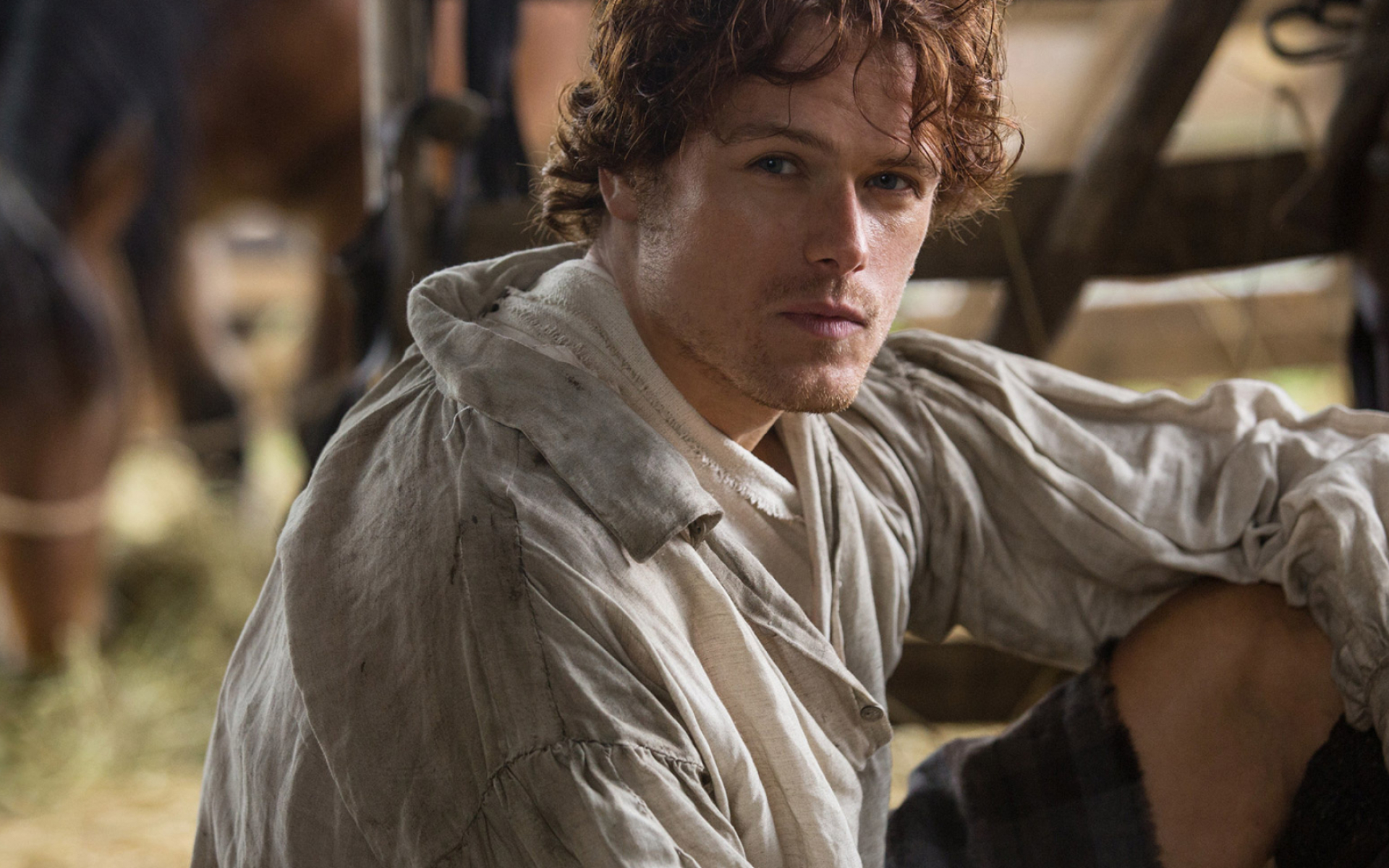 New Outlander Extended, Jamie and Claire, Stables, TV Series, 1920x1200 HD Desktop
