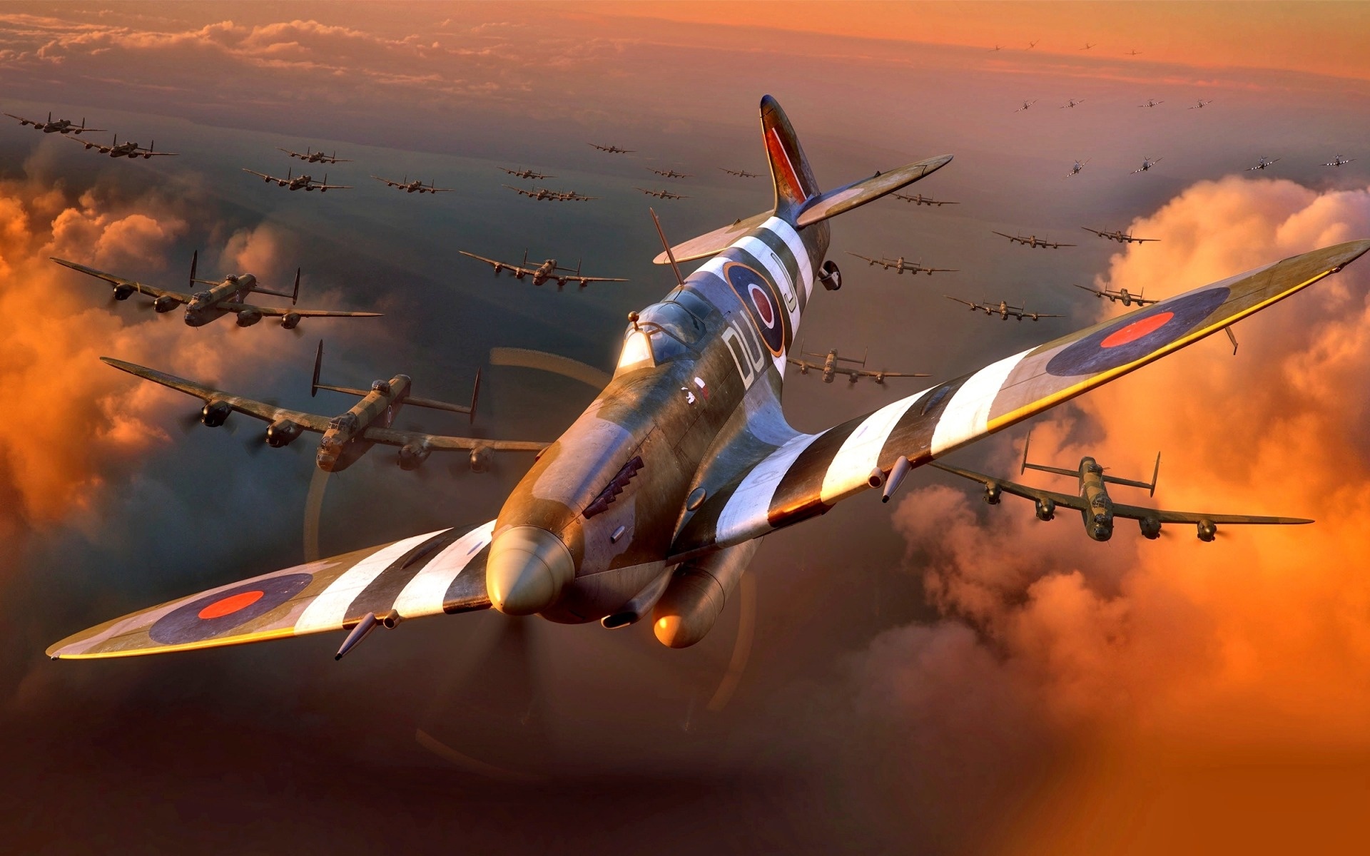 Spitfire wallpapers, British fighter, WWII squadron, High-quality HD pictures, 1920x1200 HD Desktop