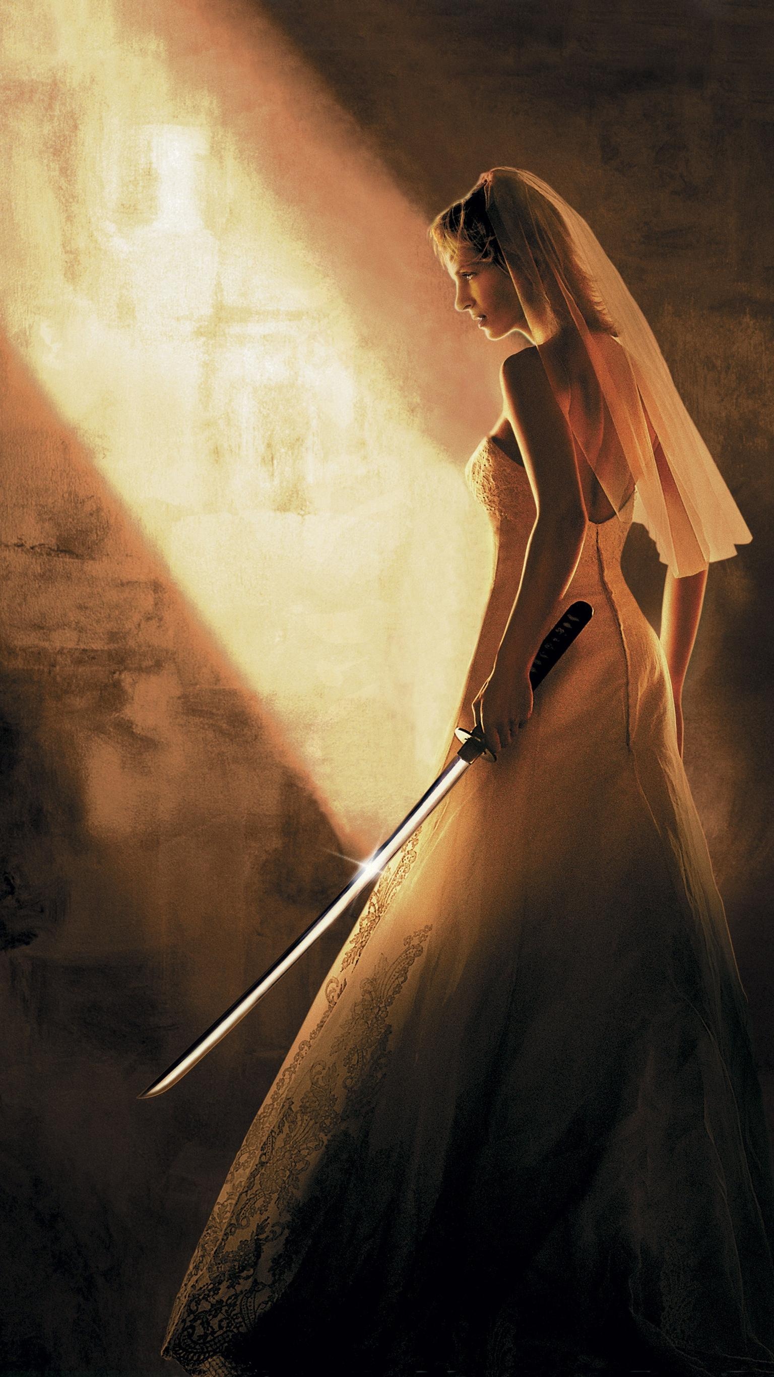 Kill Bill: The Bride, Ranked by Empire magazine as 23rd of "The 100 Greatest Movie Characters" of all time. 1540x2740 HD Background.