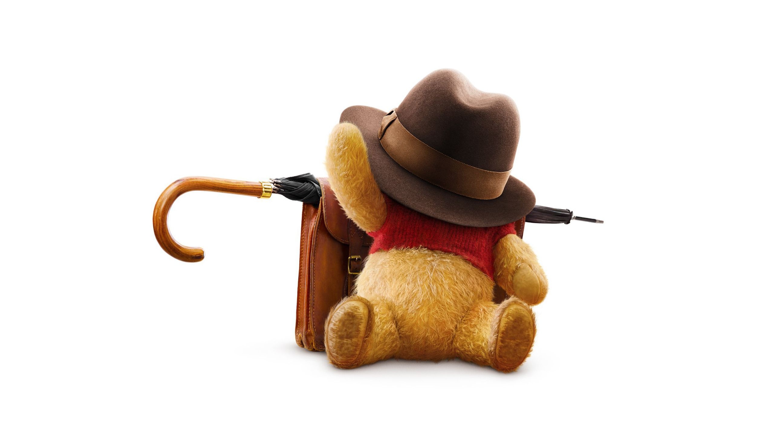 Christopher Robin (Movie): Winnie-the-Pooh, A good-natured, yellow-furred, honey-loving bear. 2560x1440 HD Background.