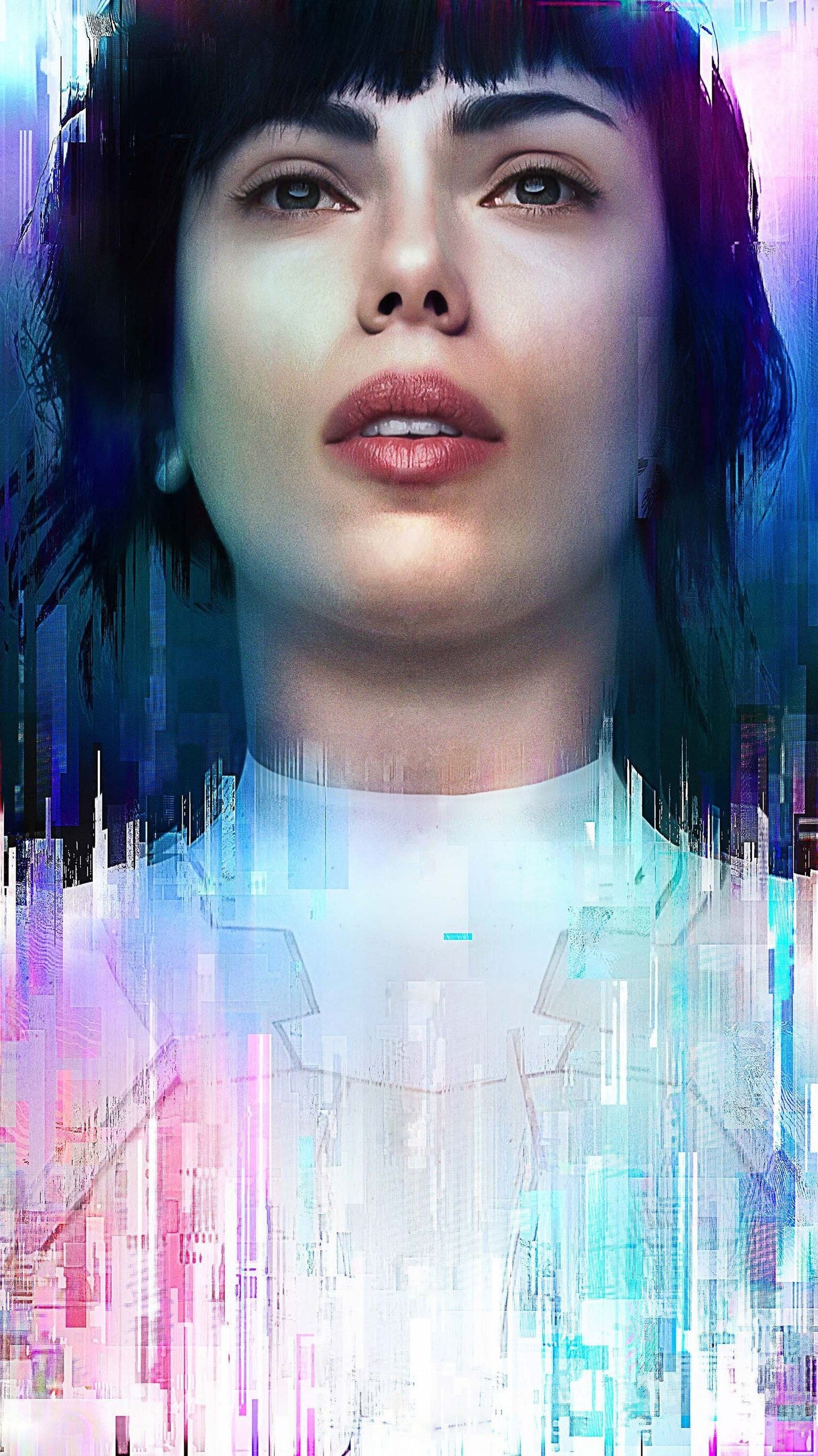 Ghost in the Shell (Movie): A film by Dreamwork Pictures and Paramount Pictures, Science fiction, Japanese manga. 1540x2740 HD Wallpaper.