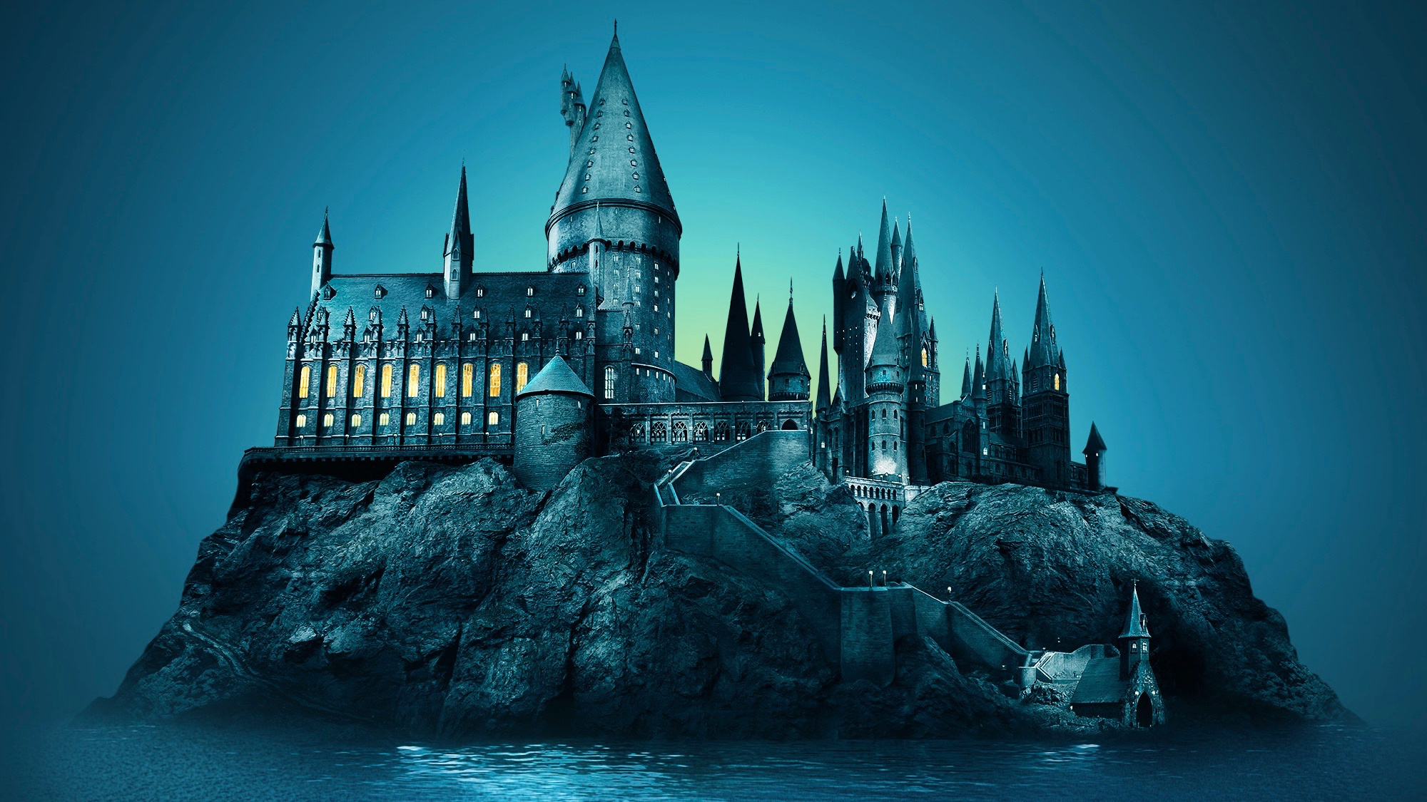 Hogwarts, Castle wallpaper, Magical fortress, Wizarding world, 2000x1130 HD Desktop