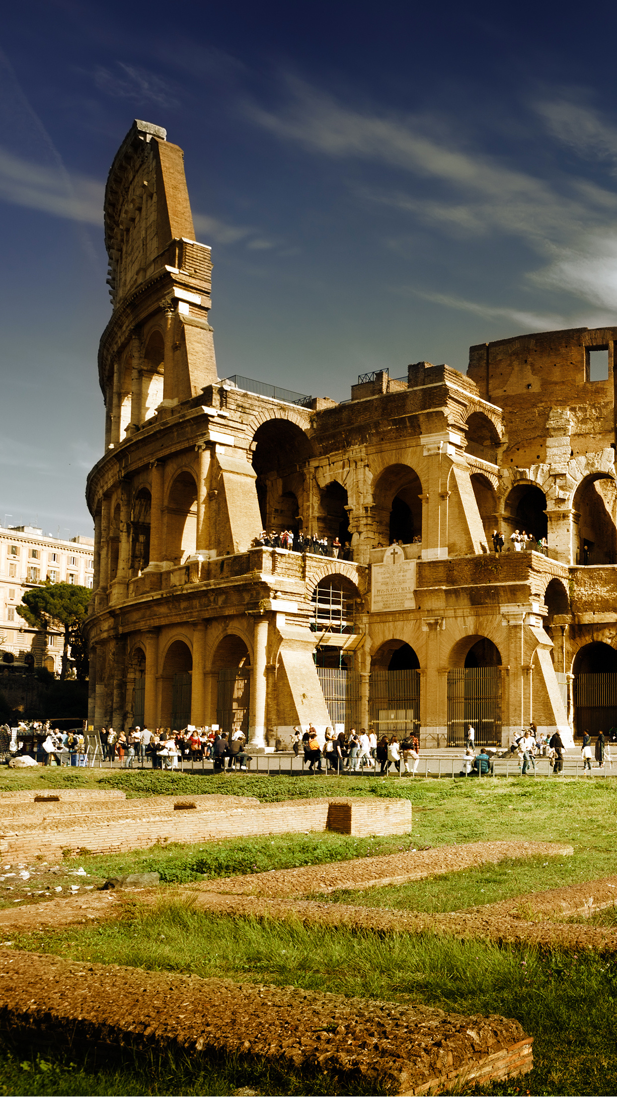 Italia, Colosseum, iPhone, Free Download, 1250x2210 HD Handy