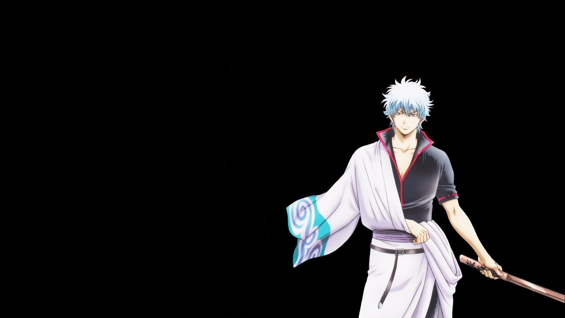 Gintama (TV Series): A highly-skilled ninja, specializing in the usage of kunai, The nickname: White demon. 1920x1080 Full HD Background.