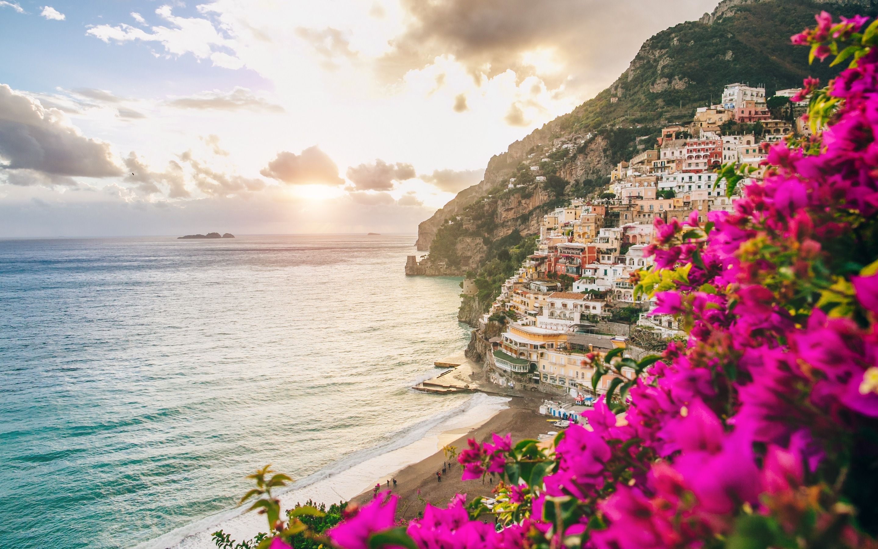 Mediterranean Sea sunset, Captivating views, Scenic beauty, Nature's wonders, 2880x1800 HD Desktop
