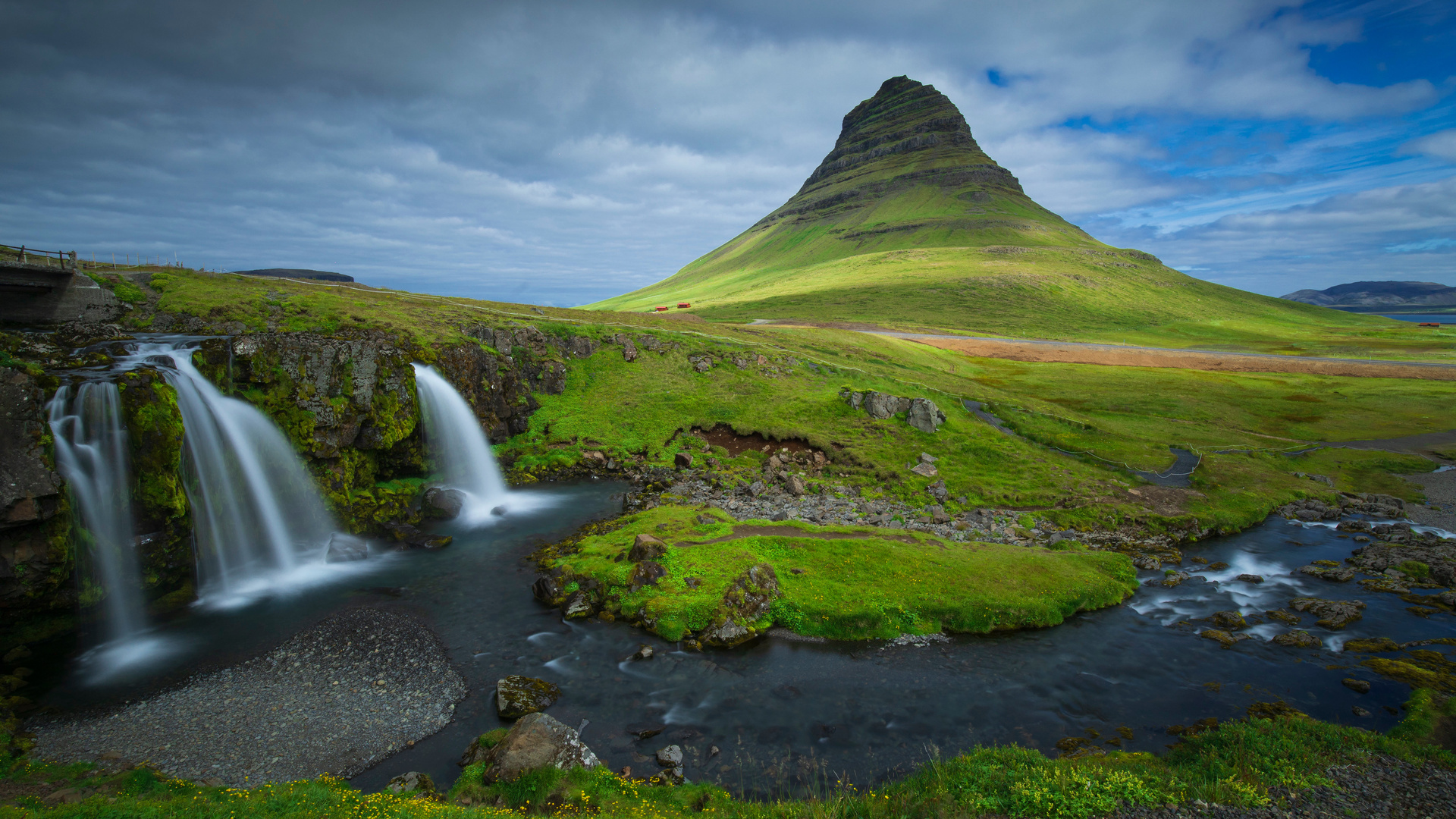 Icelandic wonders, Majestic mountains, Powerful waterfalls, Kirkjufell beauty, 1920x1080 Full HD Desktop