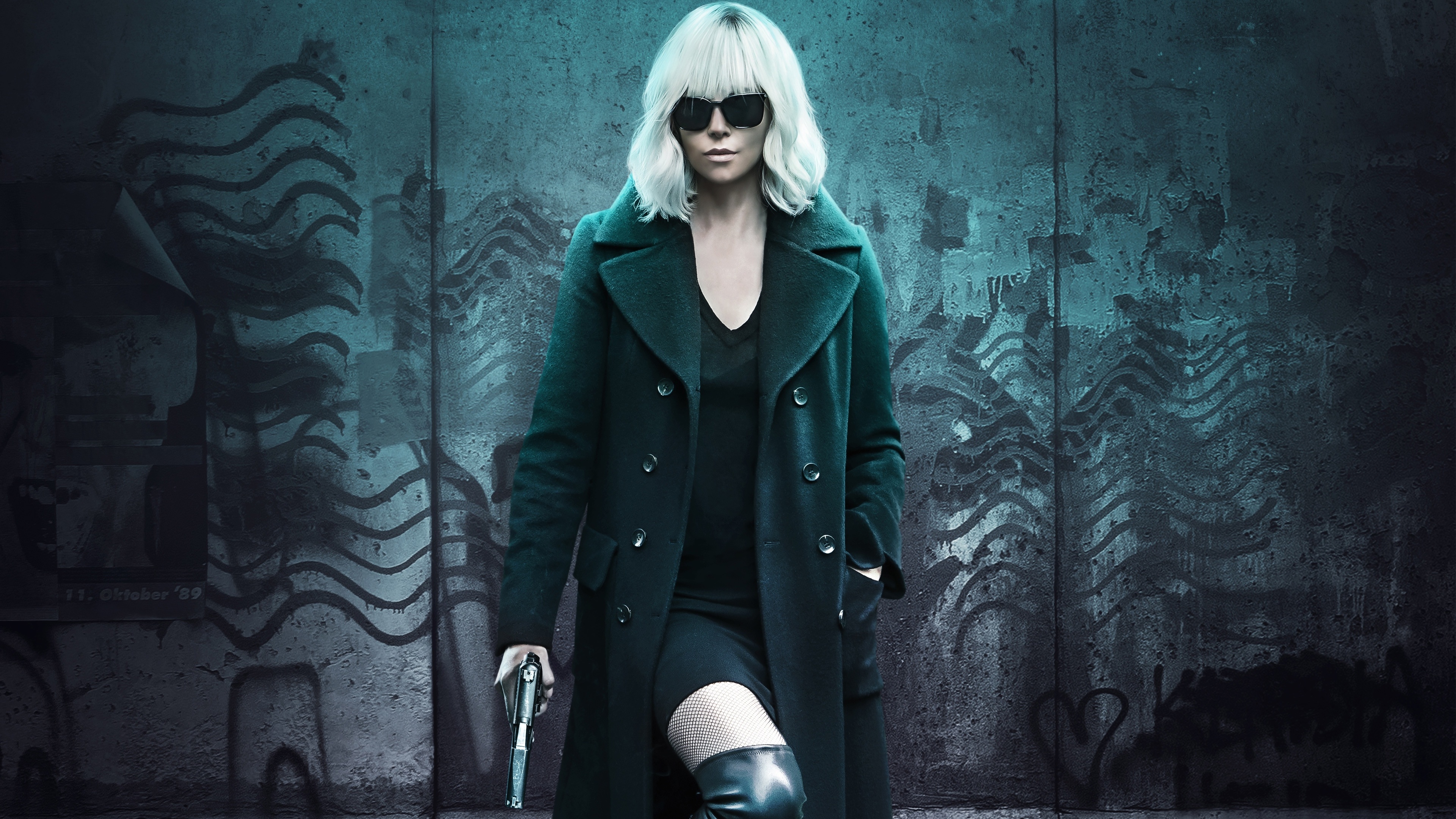 Charlize Theron: Atomic Blonde, A 2017 American action thriller film, Lorraine Broughton, a top-level MI6 field agent. 3840x2160 4K Wallpaper.