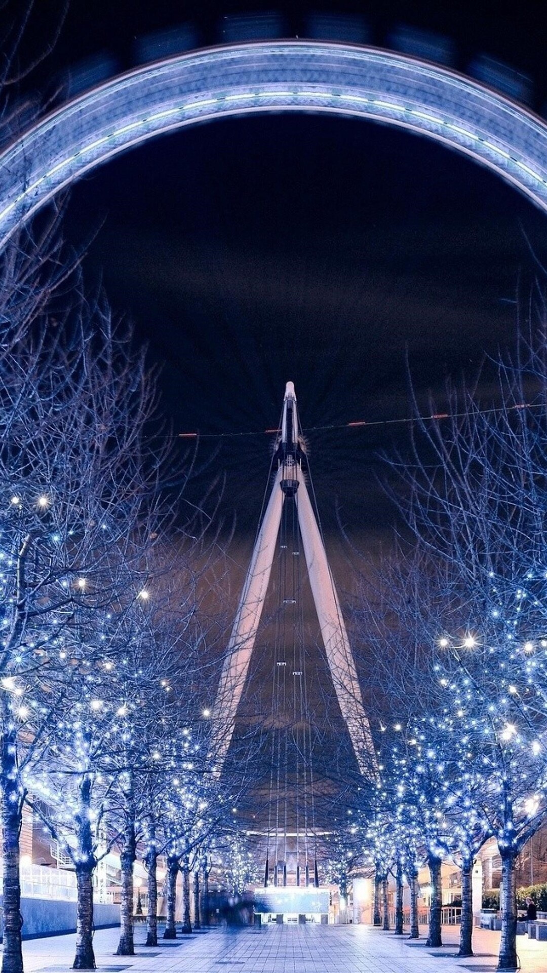 London: Ferris wheel, British capital, Landmark. 1080x1920 Full HD Wallpaper.
