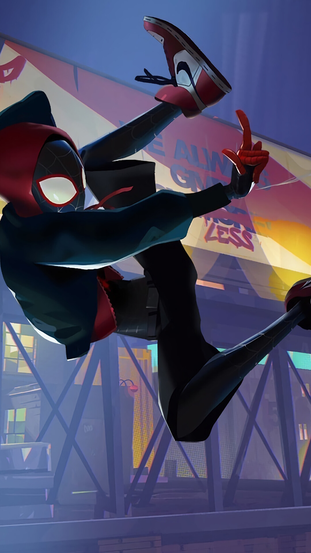 Spider-Man: Into the Spider-Verse: A screenplay by Phil Lord and Rodney Rothman. 1080x1920 Full HD Wallpaper.