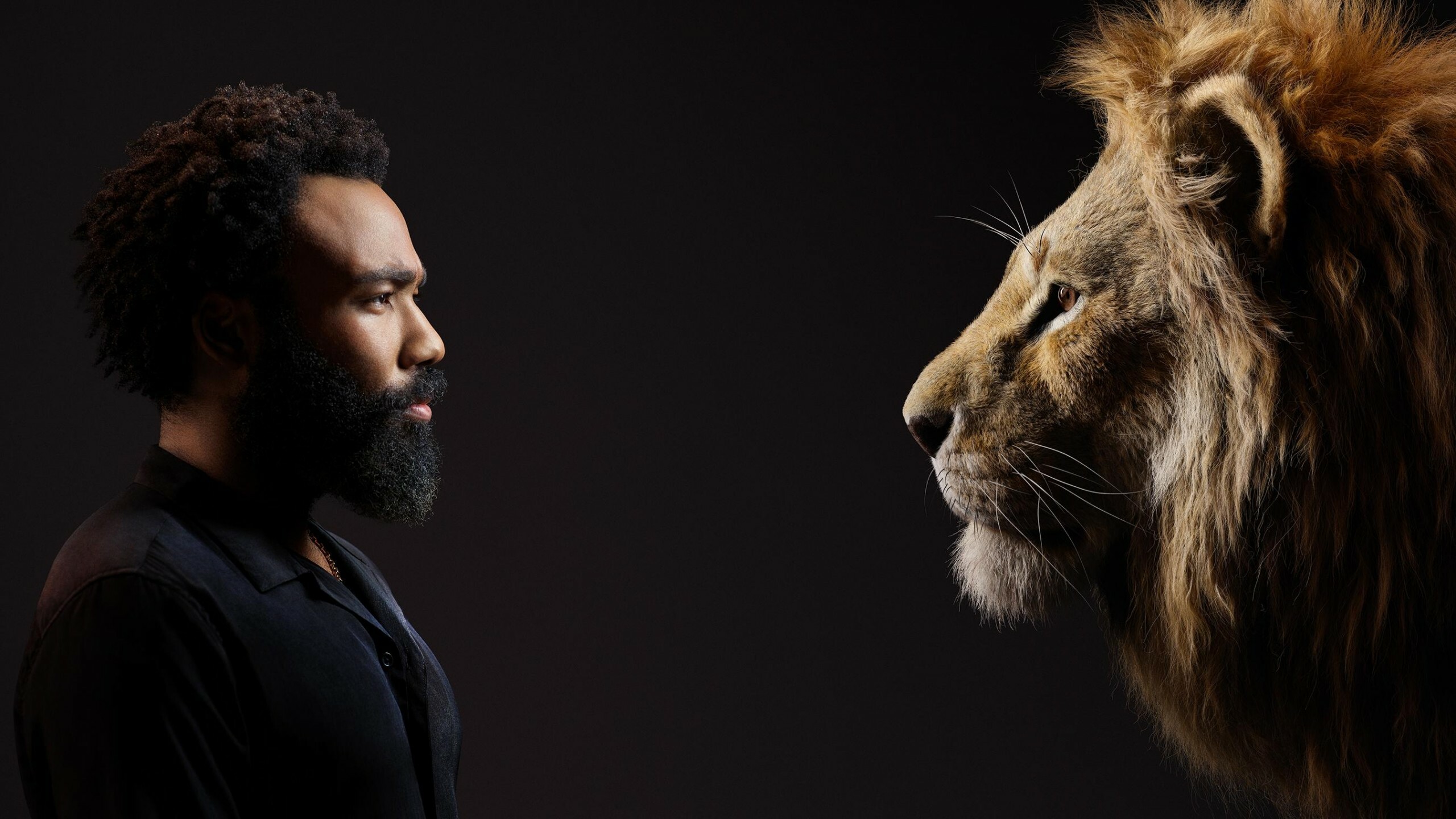 Donald Glover: Provided the voice of adult Simba in The Lion King (2019). 2560x1440 HD Background.