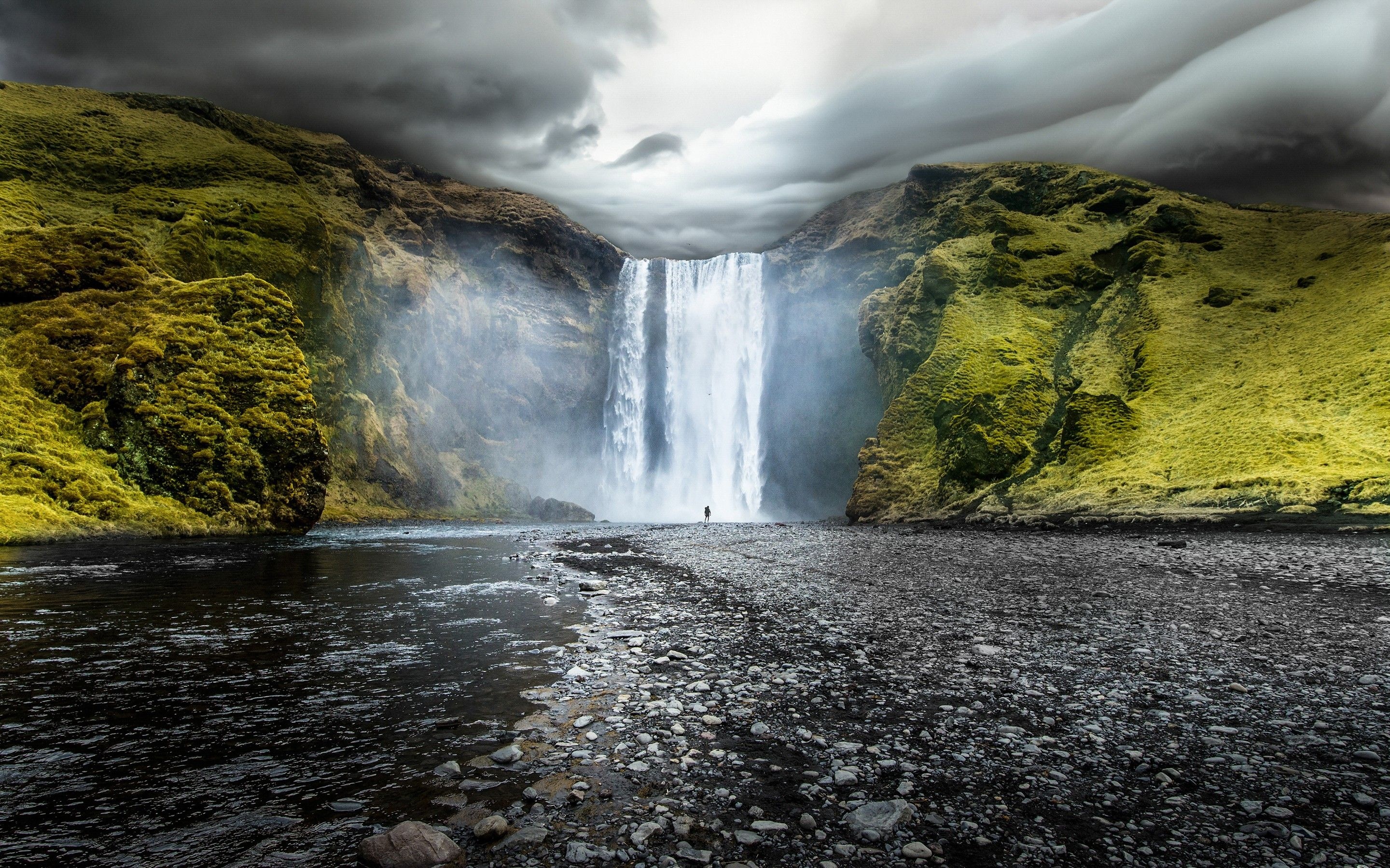 Iceland Waterfalls, Cascading Beauty, Breathtaking Falls, Nature's Power, 2880x1800 HD Desktop
